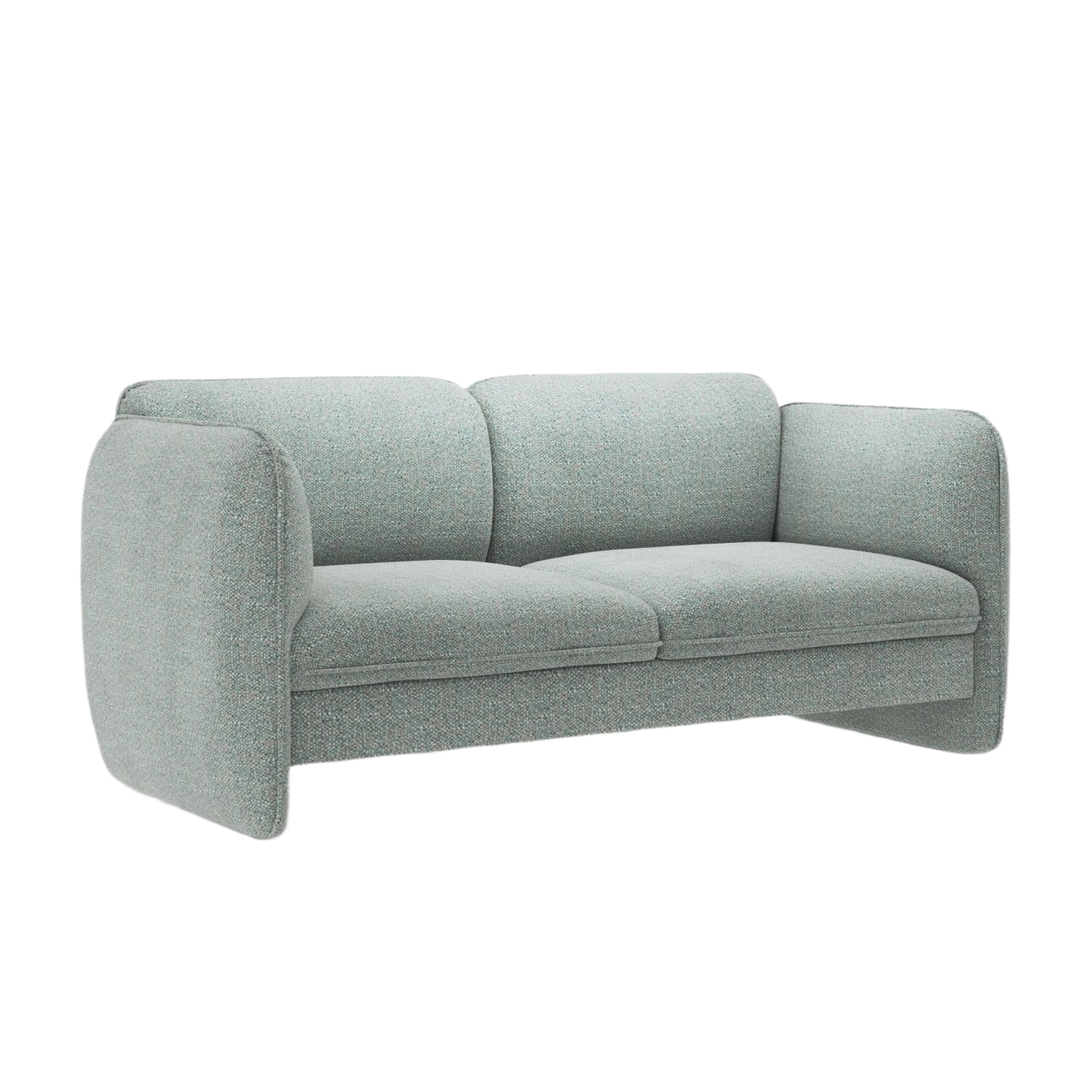 Sofa 2-zits GEORGIA lichtblauw chenille