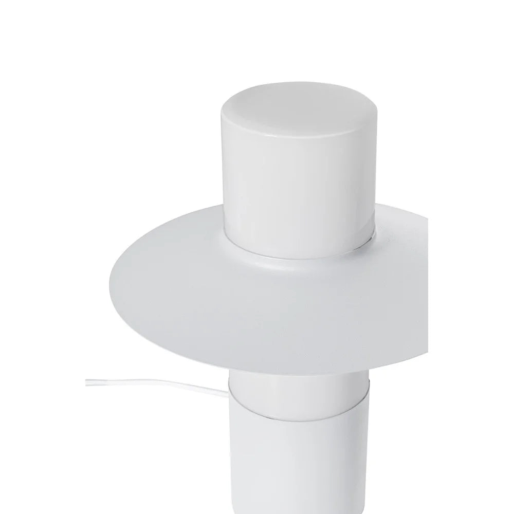 Lampa stołowa CAPONIO biały – szkło i metal