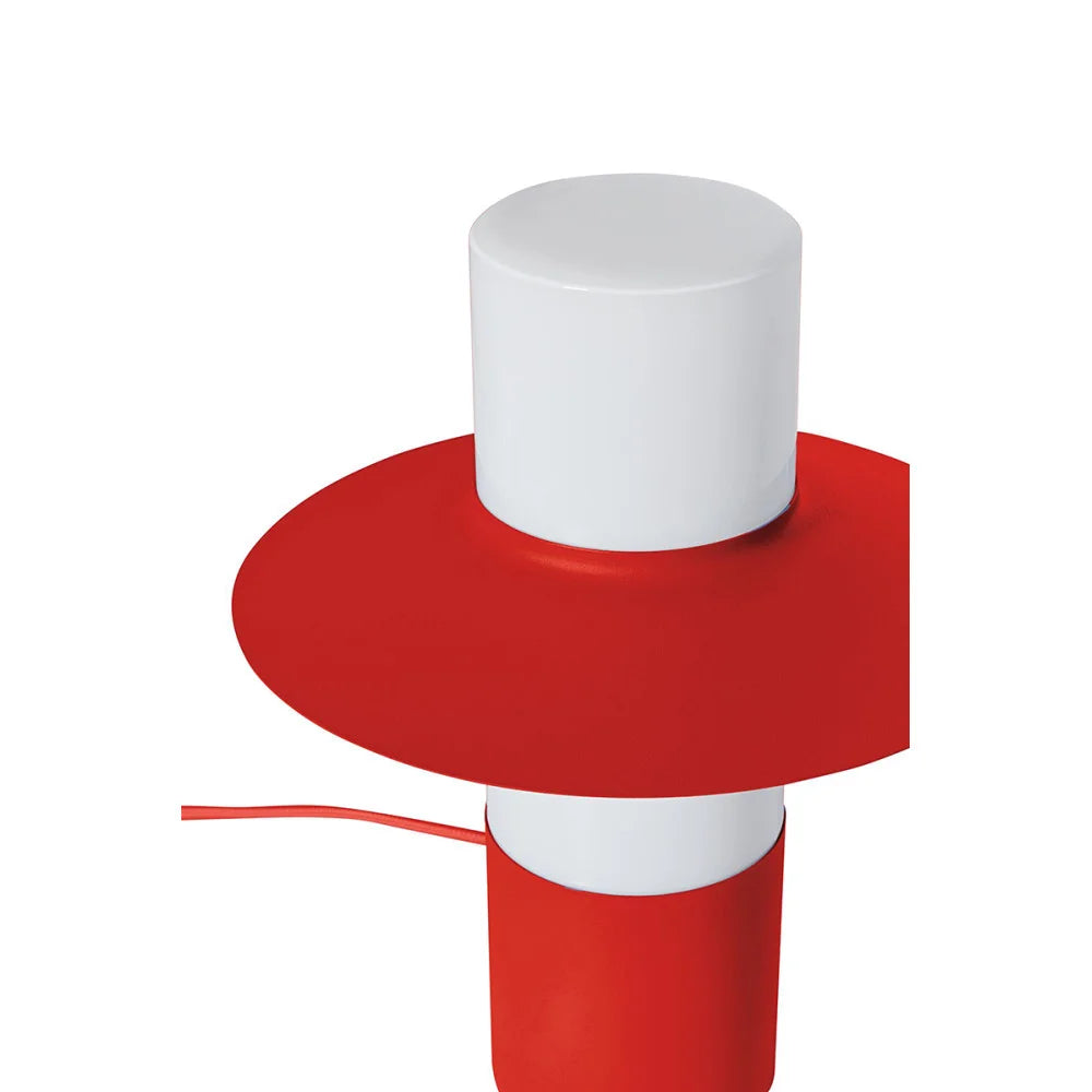 Lampa stołowa CAPONIO czerwono-pomarańczowy – styl minimalistyczny