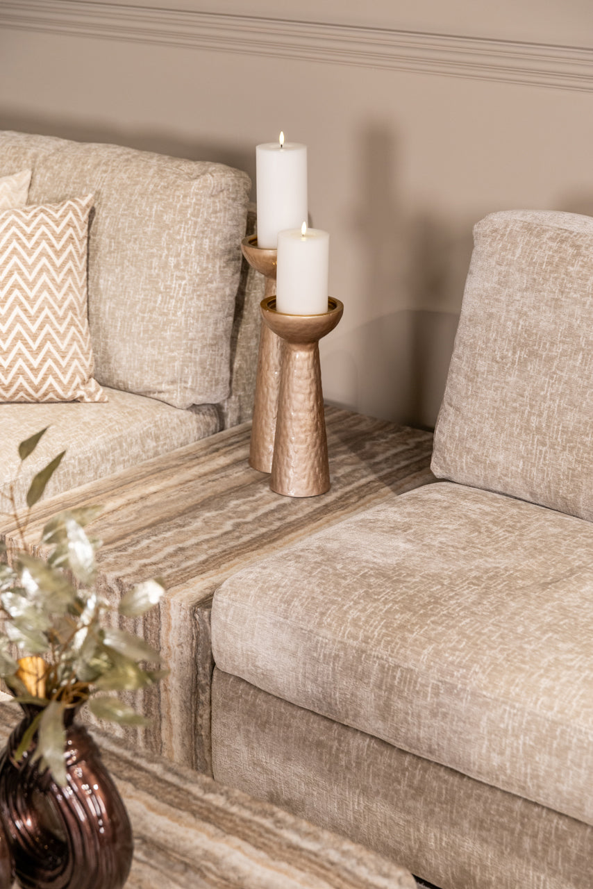 DULCE Coffee Table in Gray-Beige Marble