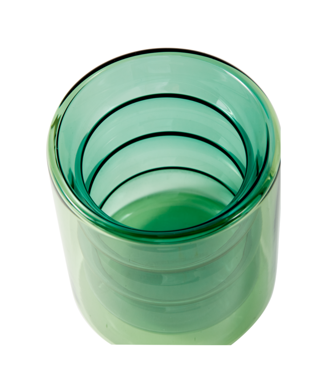 CHUBBY dunkelgrünes Glasset