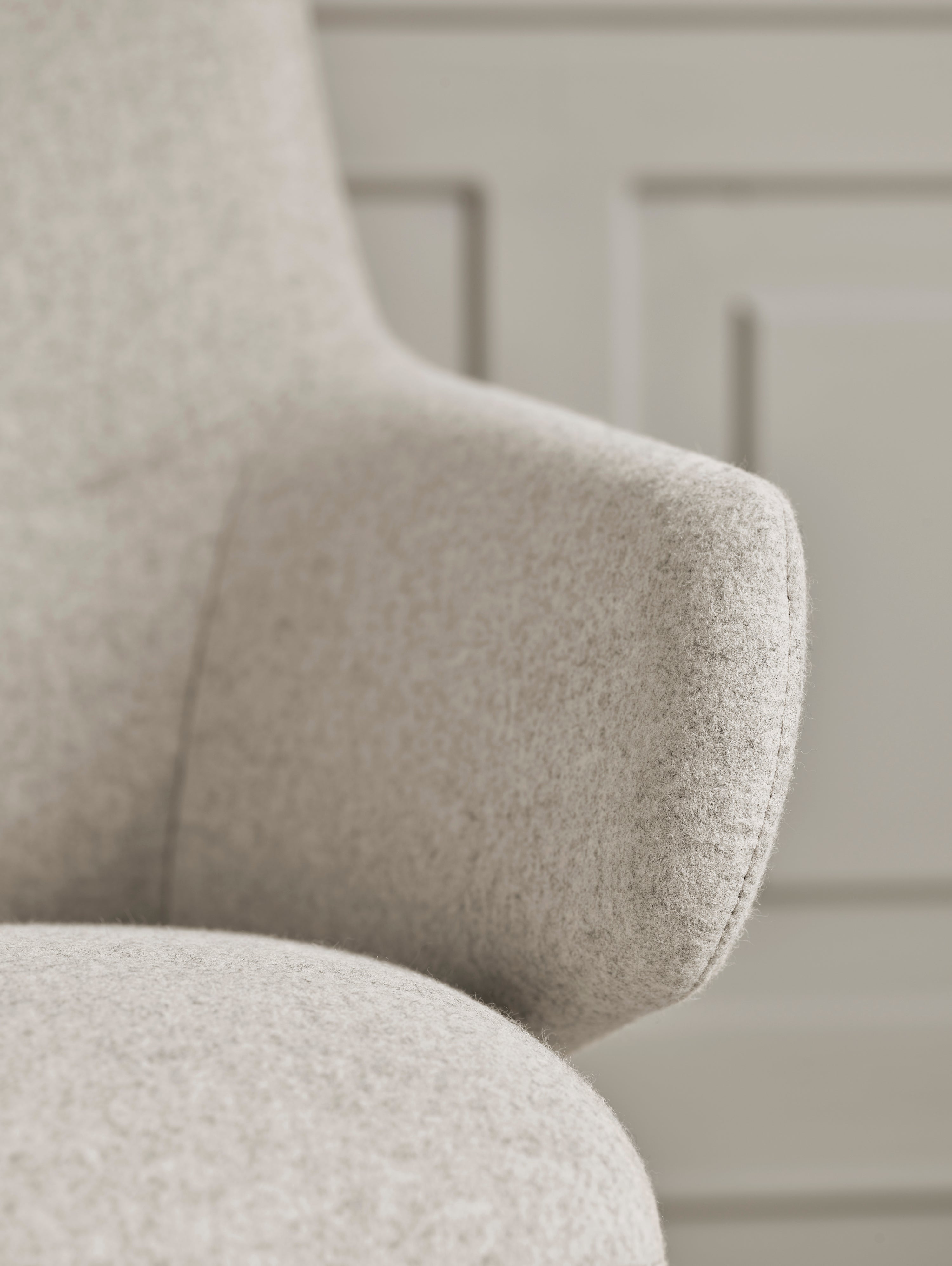 Clara upholstered chair black metal base