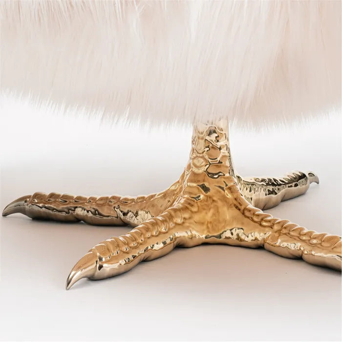 Schwänze Sessel hellrosa Fell