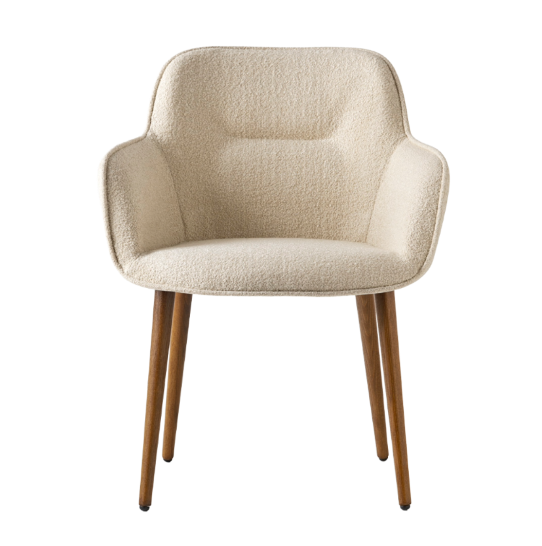Krzesło COCOON tapicerowane z orzechową podstawą – Calligaris