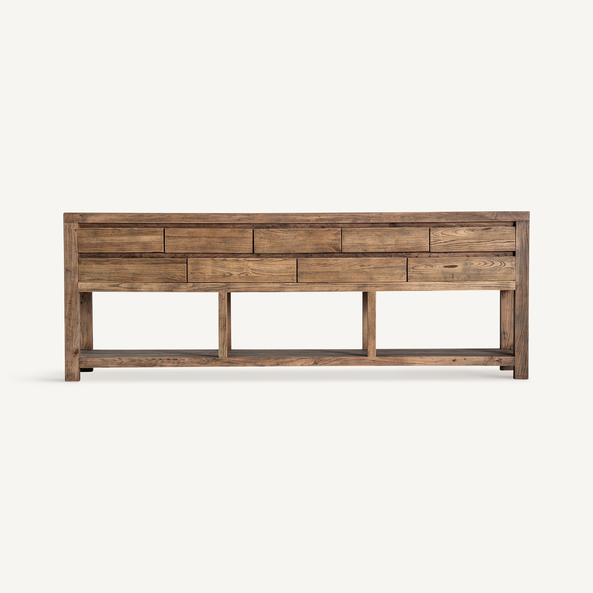 Console met lades NORVIK in notenhout