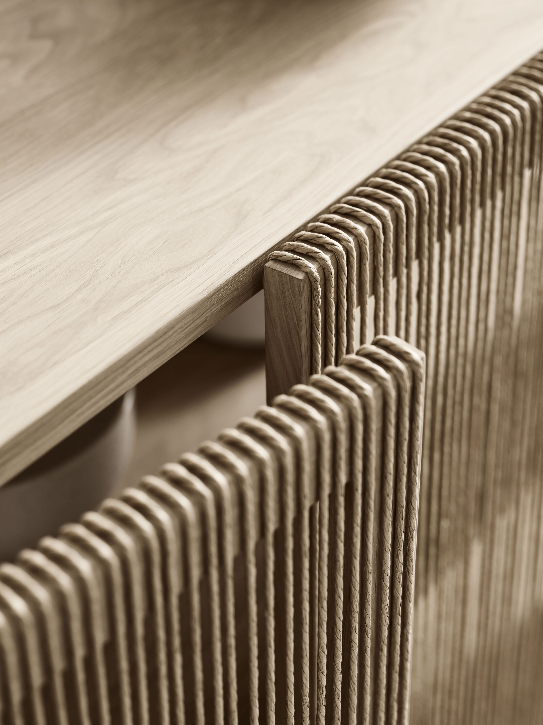Cord sideboard bleached oak wood