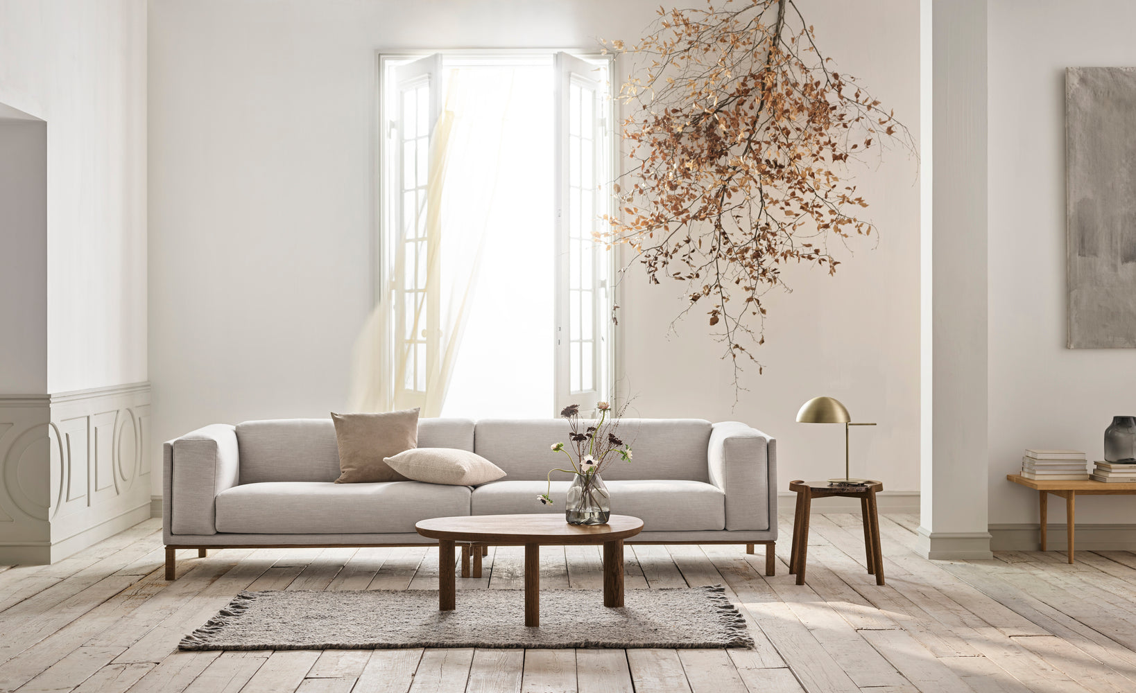 Sofa 2-module COSY donkere basis