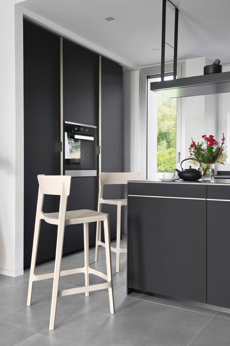 SKIN taupe bar stool