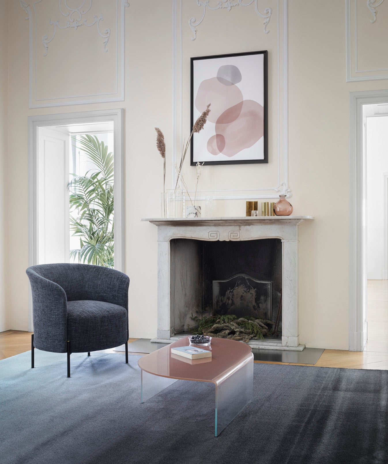 Sessel RENDEZ VOUS gepolstert mit schwarzem Gestell