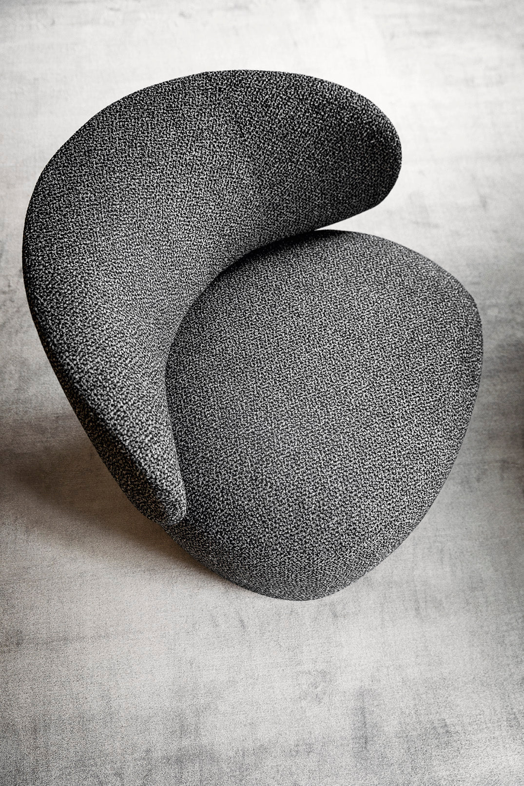 Upholstered swivel armchair MARA