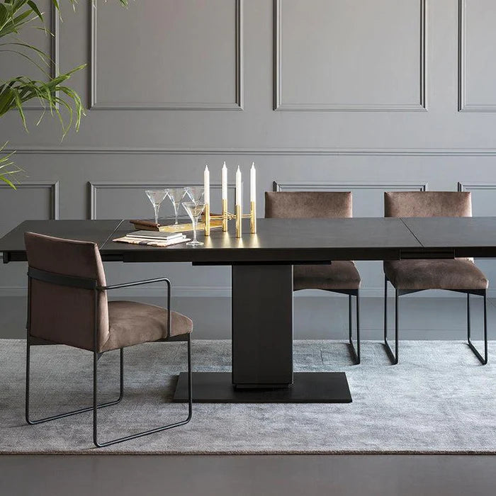 GALA Armchair with Upholstered Seat and Gold Base