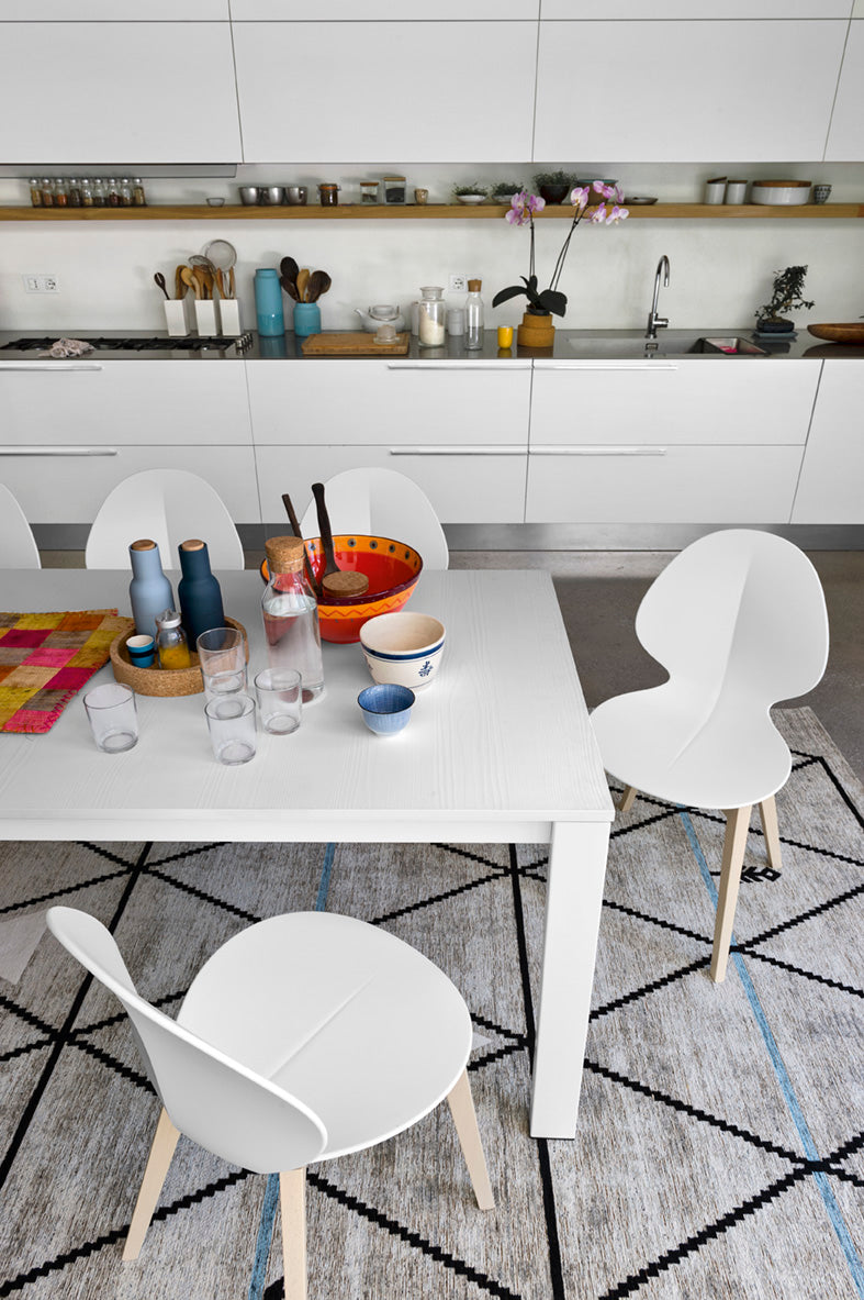 BASIL Chair with Gray Seat and Graphite Wooden Base