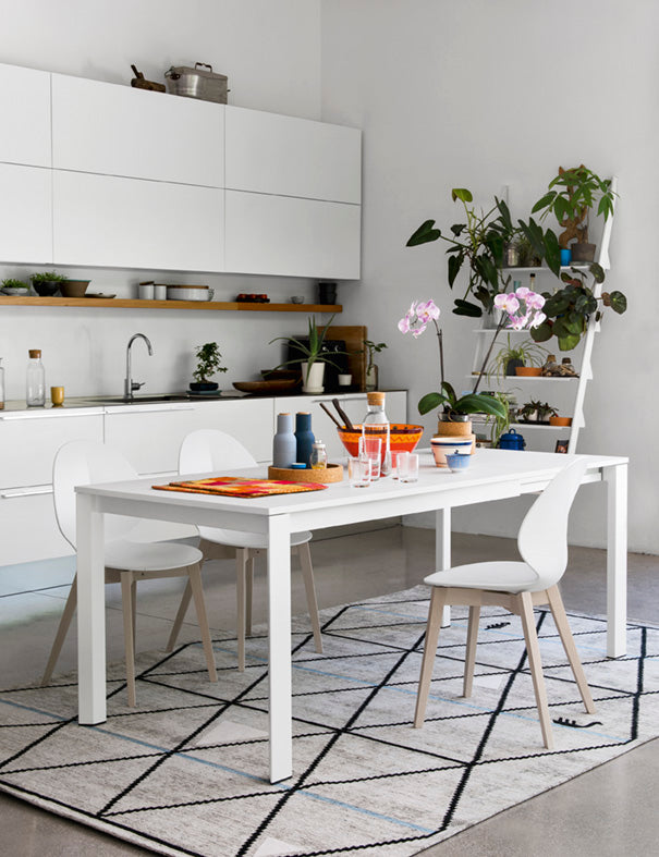 Stoel BASIL taupe zitting met grafieten houten basis