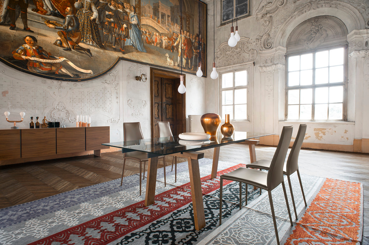 Stoel AIDA bordeauxrood natuurlijk leer