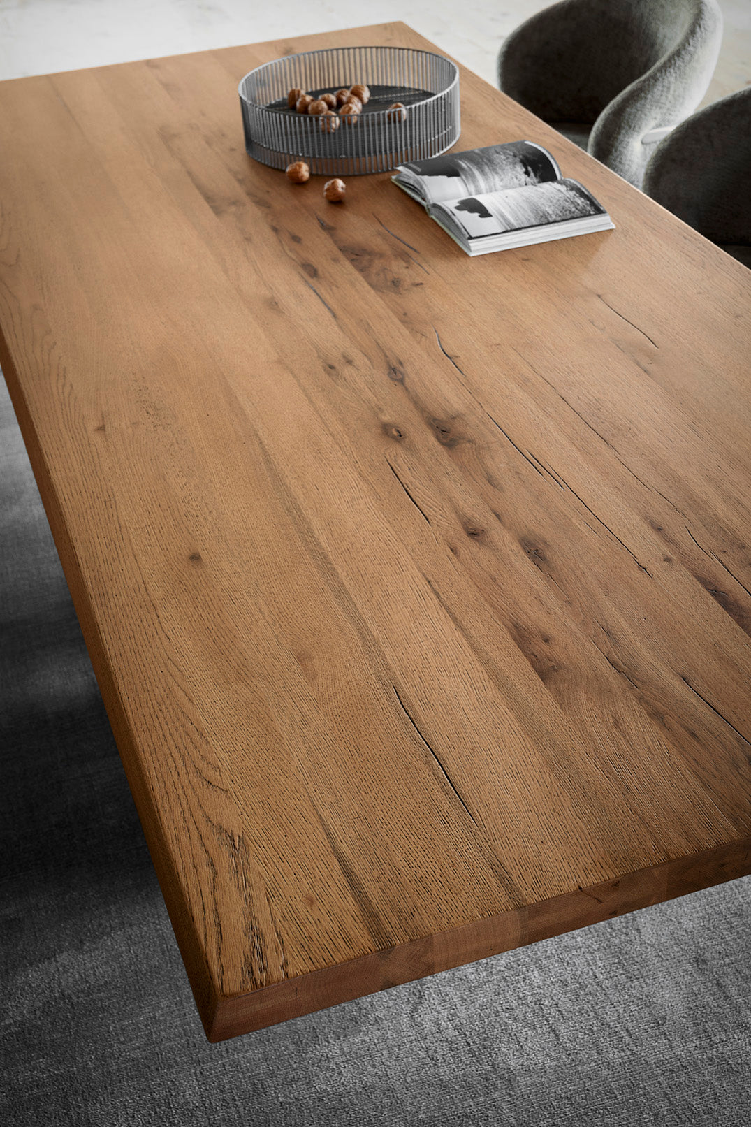 Rectangular Table TWINS black wooden top with black base