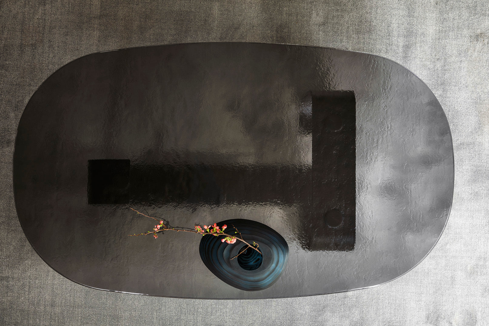 Koffietafel RIBBON bruin glas