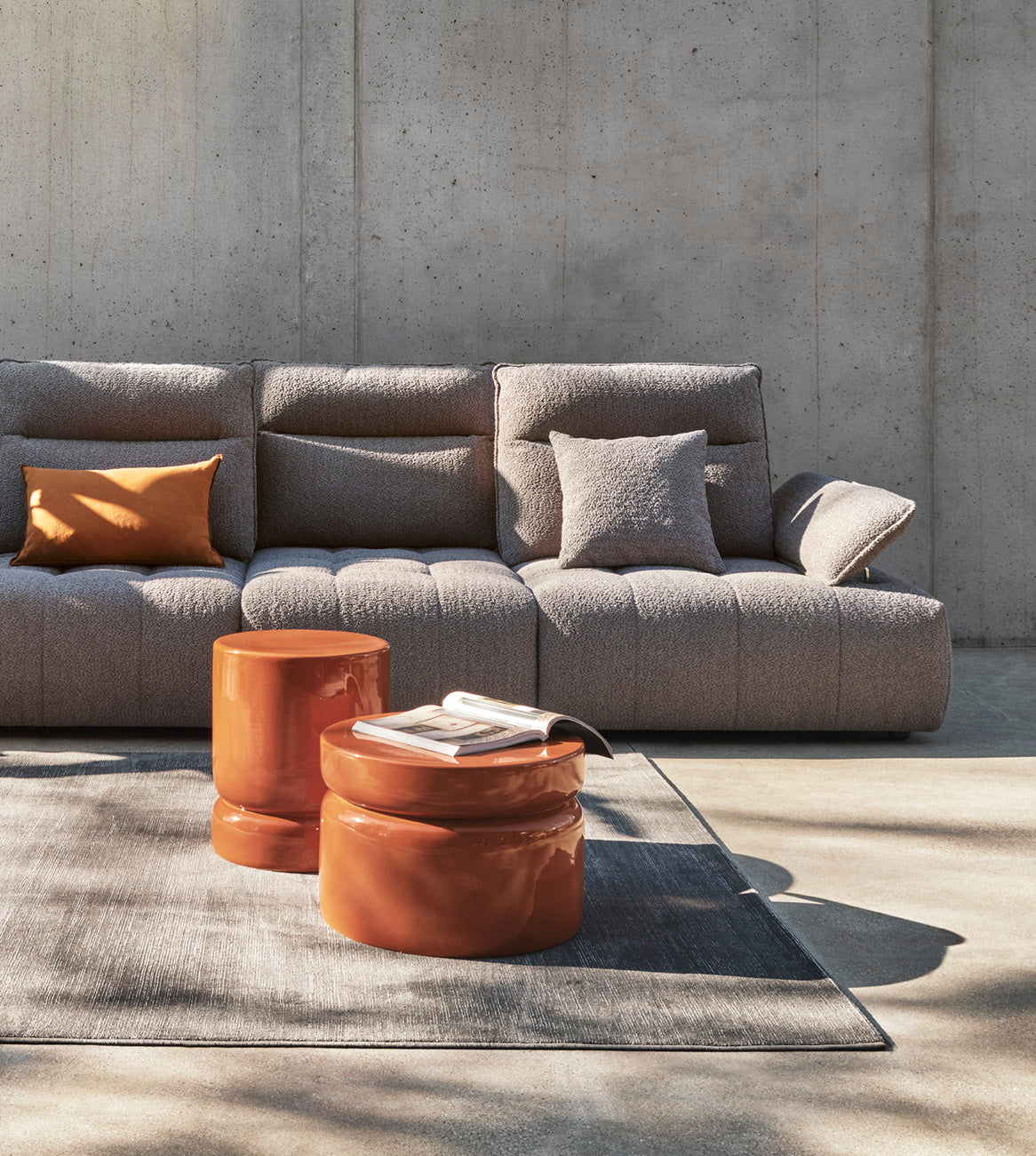 Stolik kawowy BAMBU pomarańczowy do salonu – Calligaris