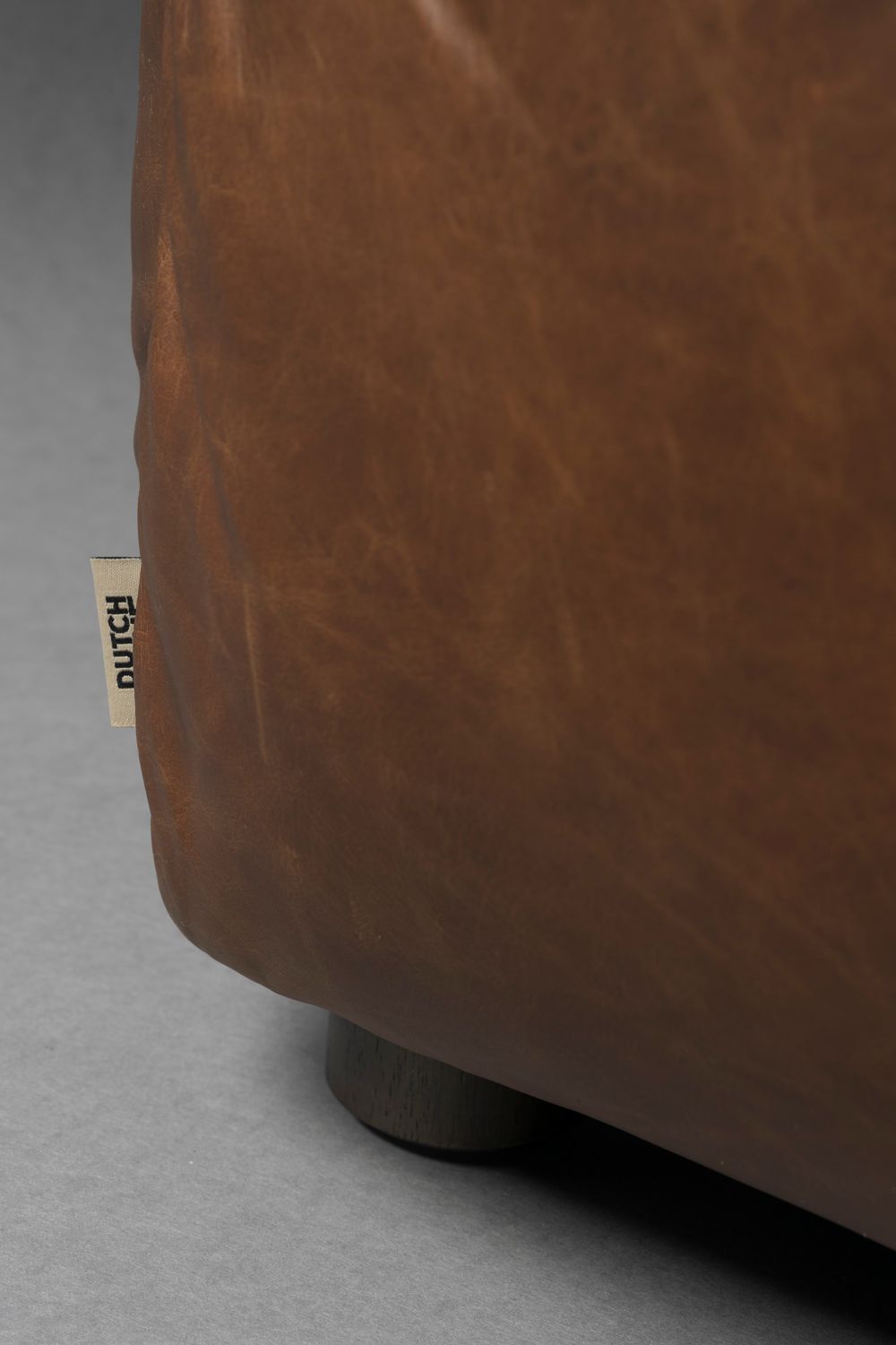 HACKMAN Modular Sofa - Right-End Element in Chocolate Leather