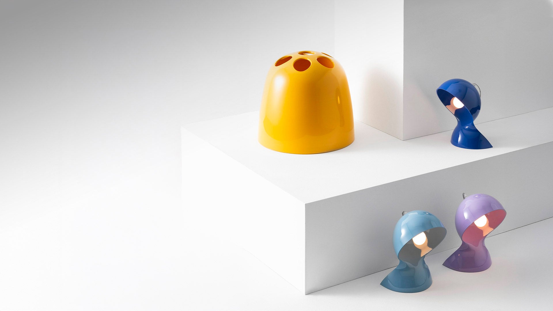 Tafellamp DALÙ lichtblauw