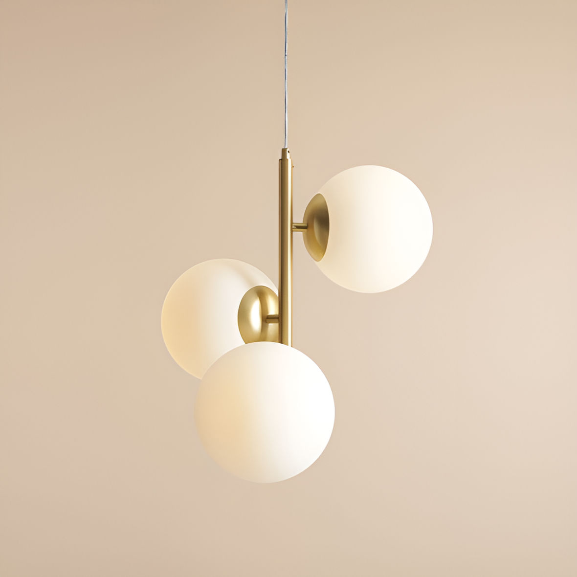 Hanging lamp Finn brass trio