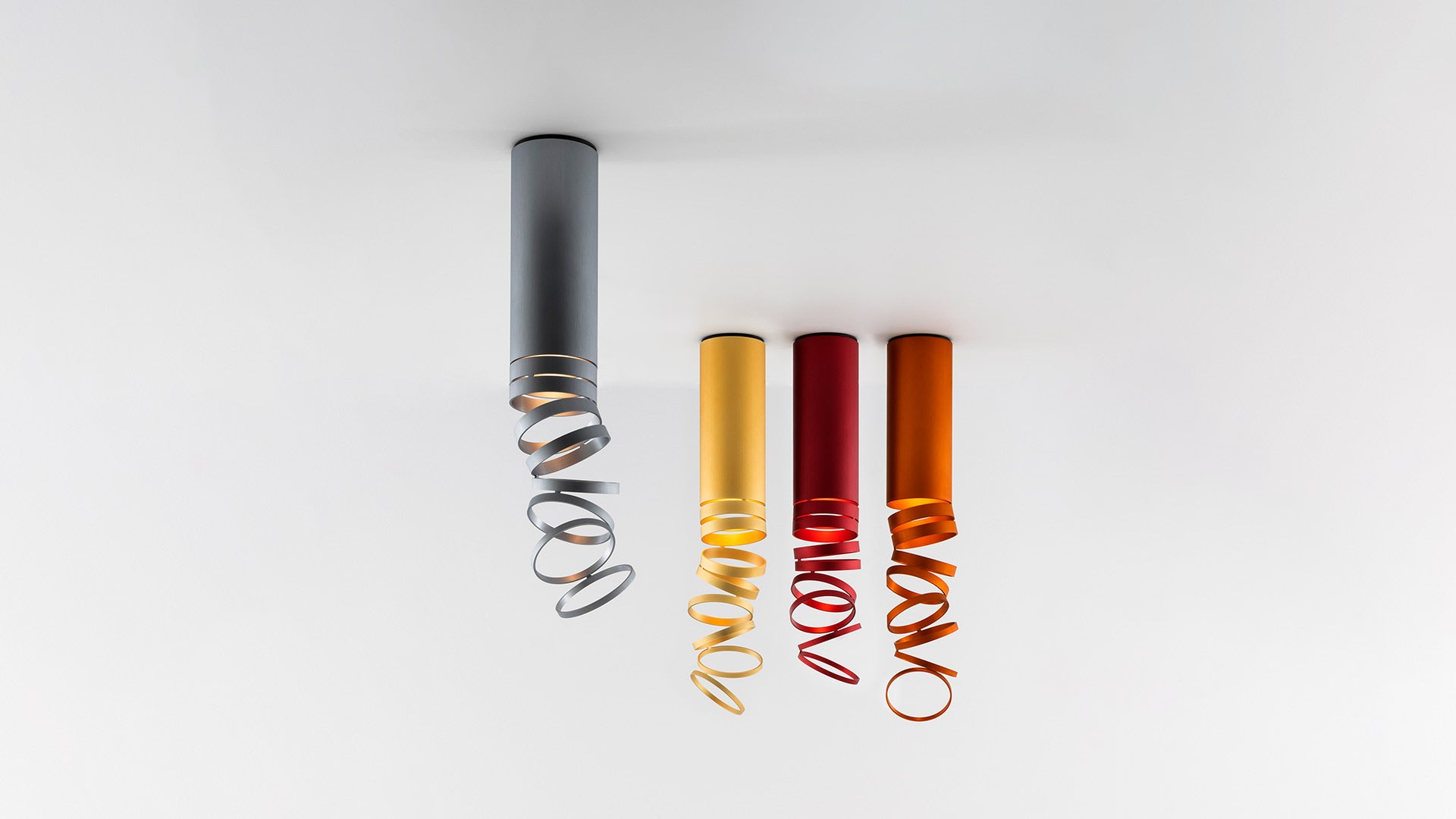 Plafondlamp DECOMPOSE oranje