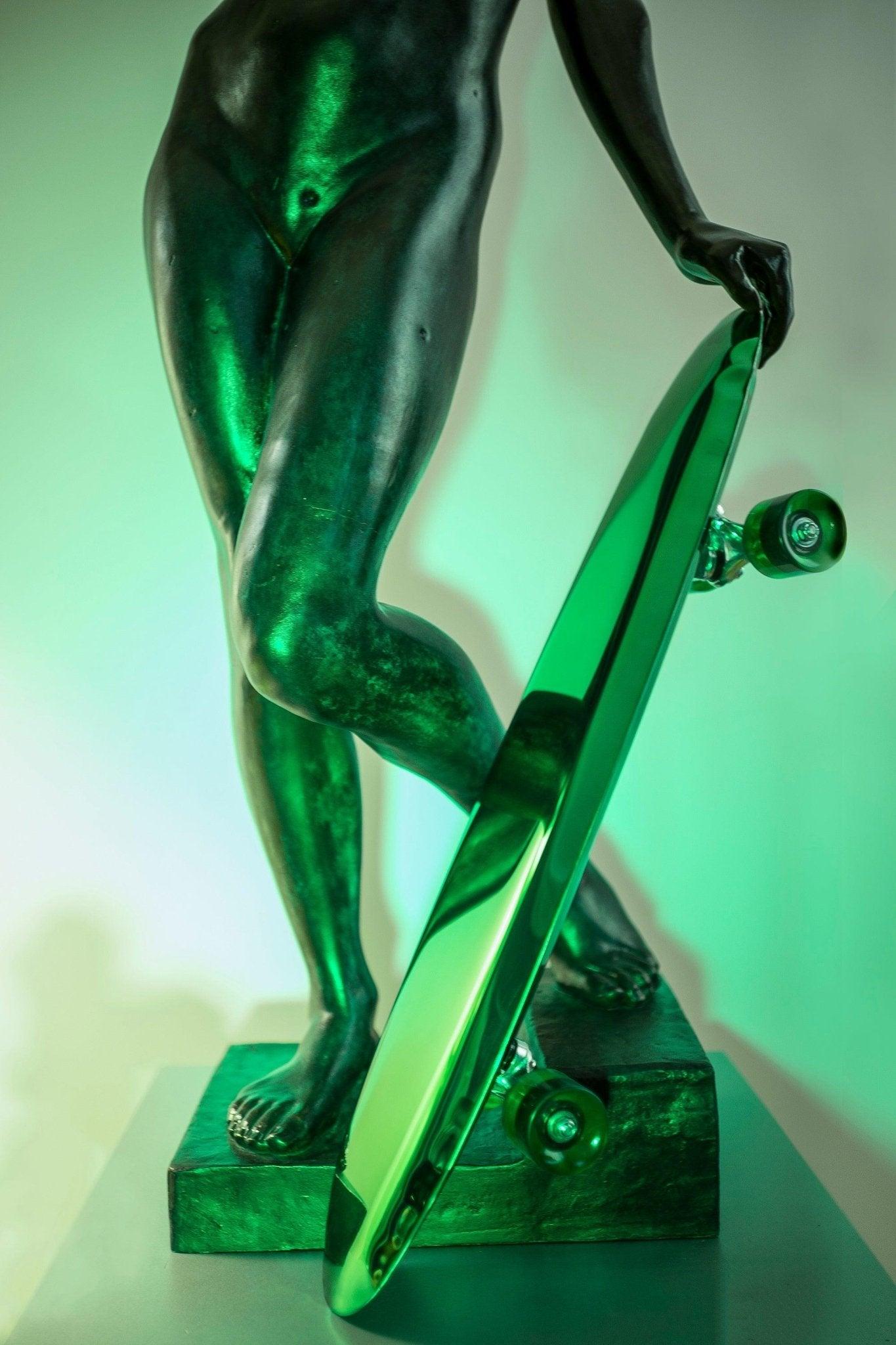 Dekoracja BOLID zielony inox Zieta Studio Eye on Design