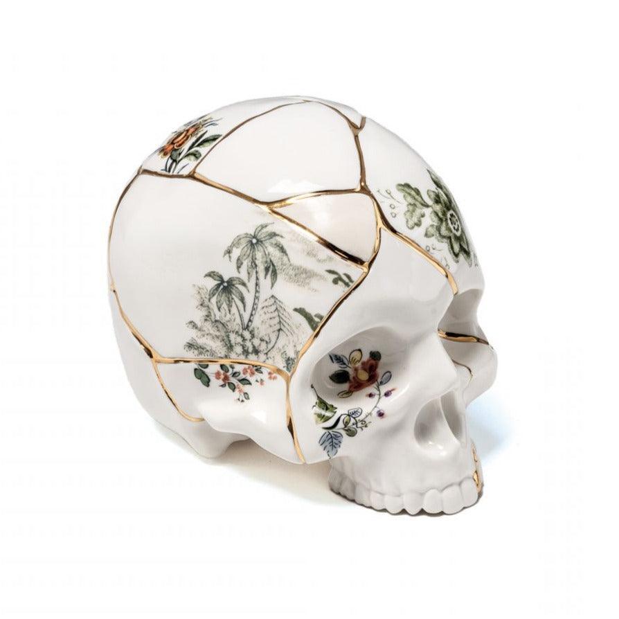 Dekoracja KINTSUGI SKULL porcelanowy Seletti Eye on Design