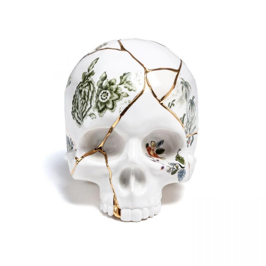 Dekoracja KINTSUGI SKULL porcelanowy Seletti Eye on Design