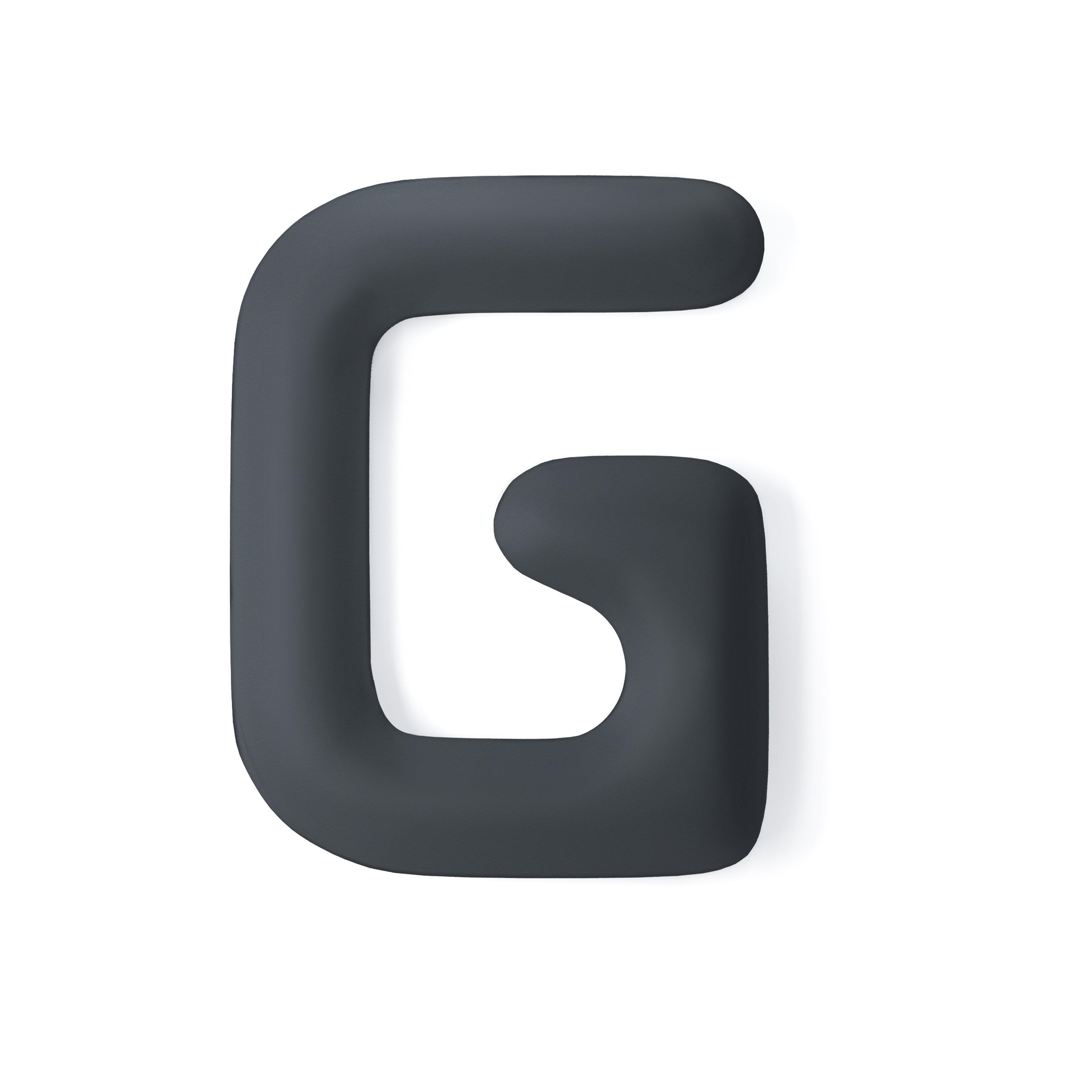 Dekoracja litera alfabetu FIDU grafitowy szary mat Zieta Studio G Eye on Design