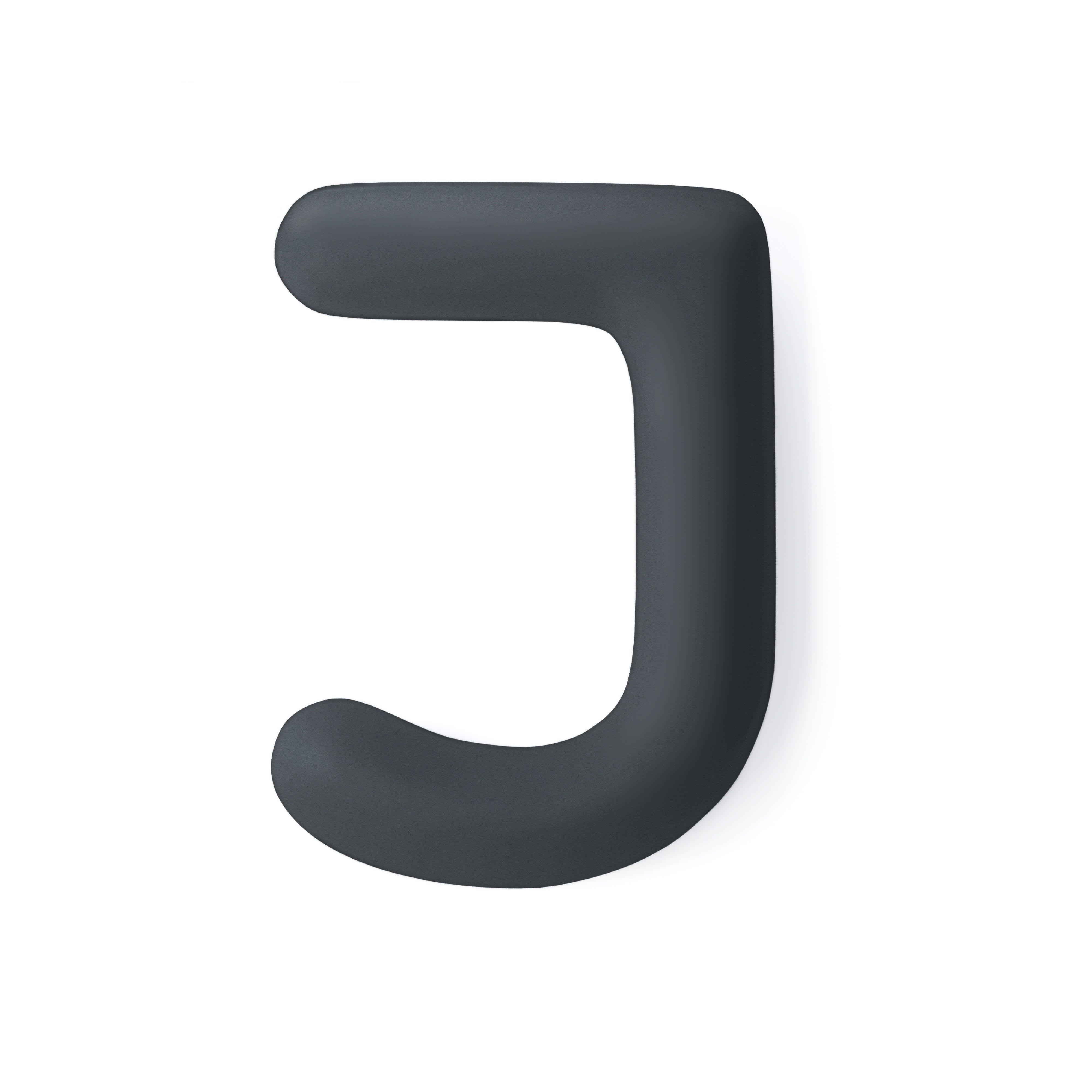 Dekoracja litera alfabetu FIDU grafitowy szary mat Zieta Studio J Eye on Design