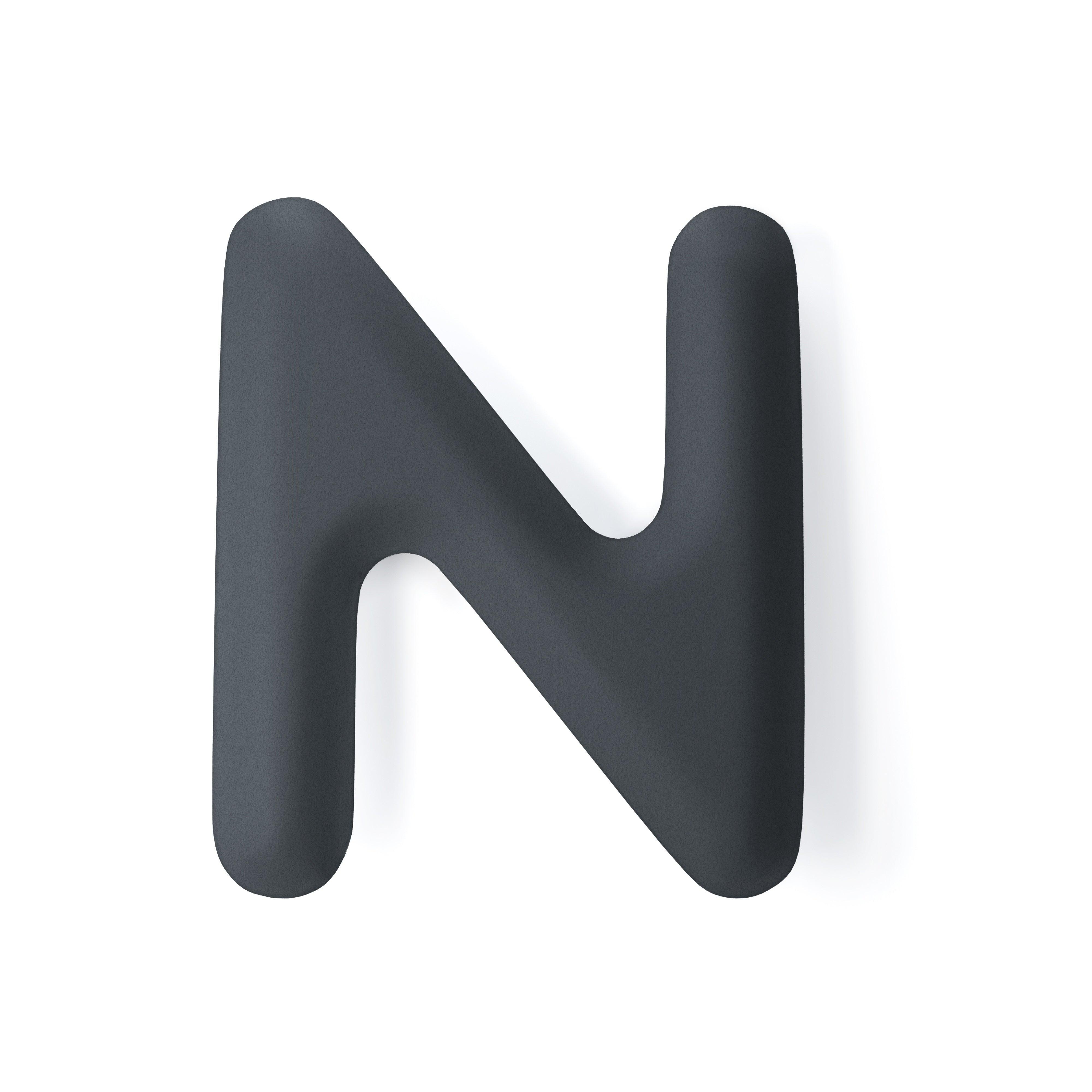 Dekoracja litera alfabetu FIDU grafitowy szary mat Zieta Studio N Eye on Design