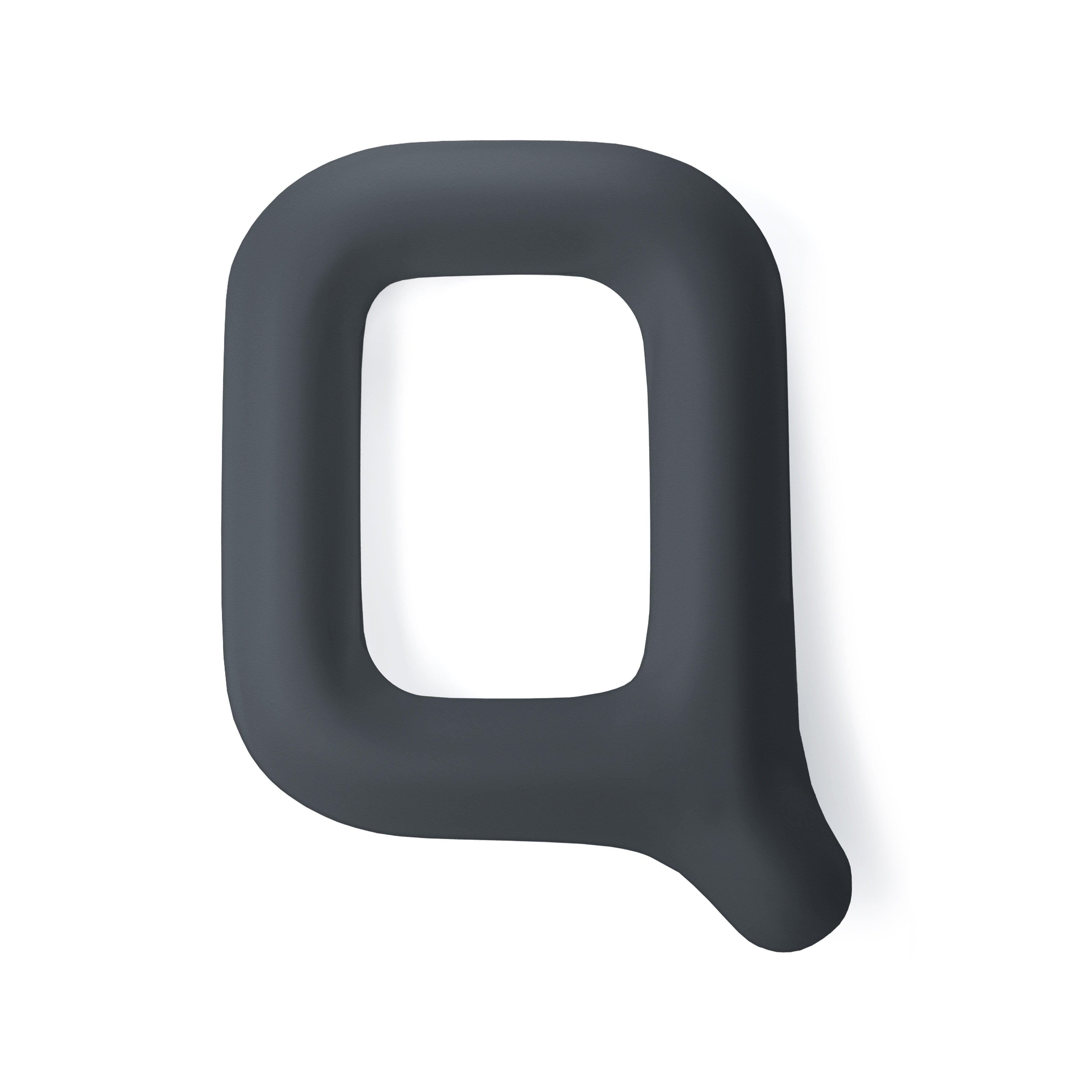 Dekoracja litera alfabetu FIDU grafitowy szary mat Zieta Studio Q Eye on Design