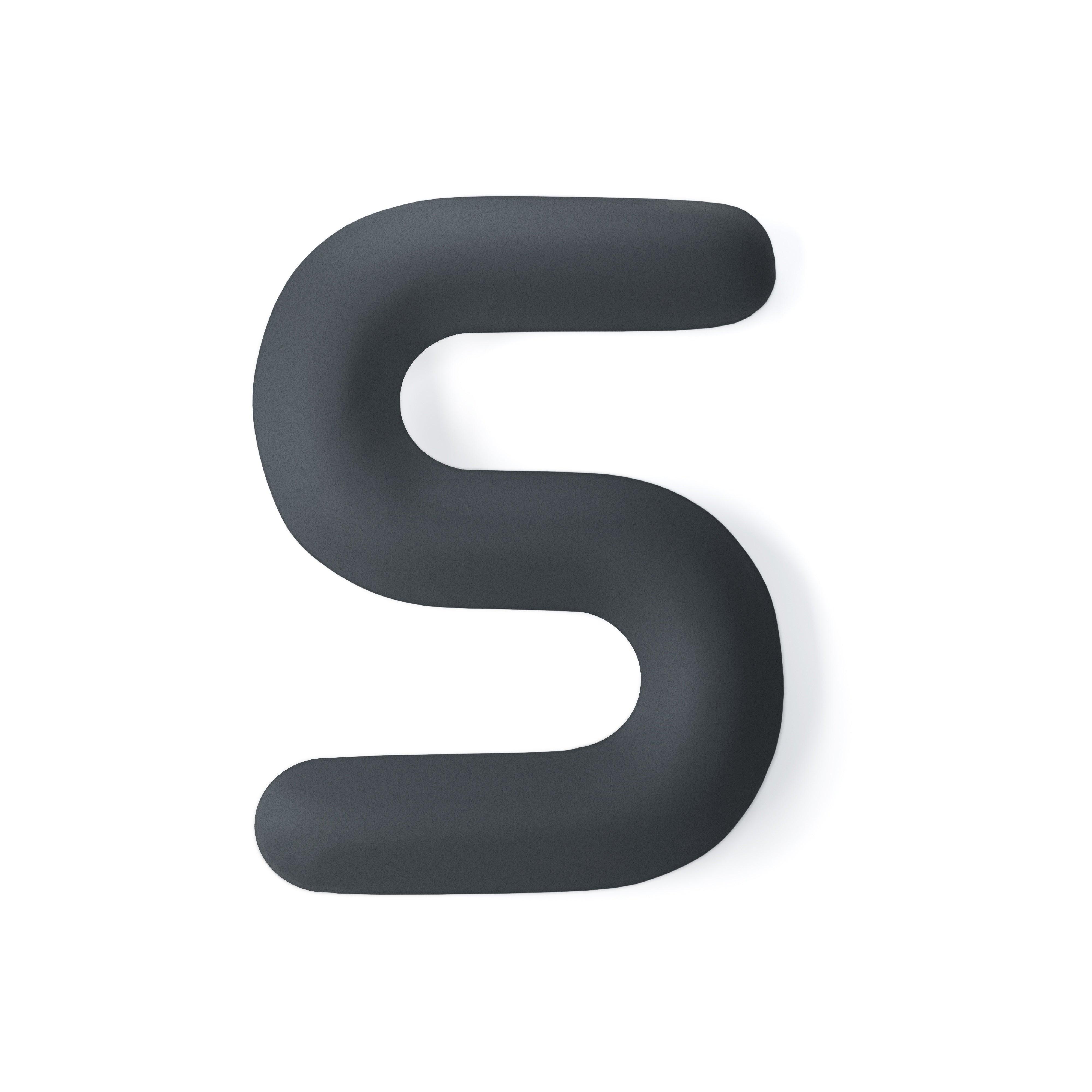 Dekoracja litera alfabetu FIDU grafitowy szary mat Zieta Studio S Eye on Design