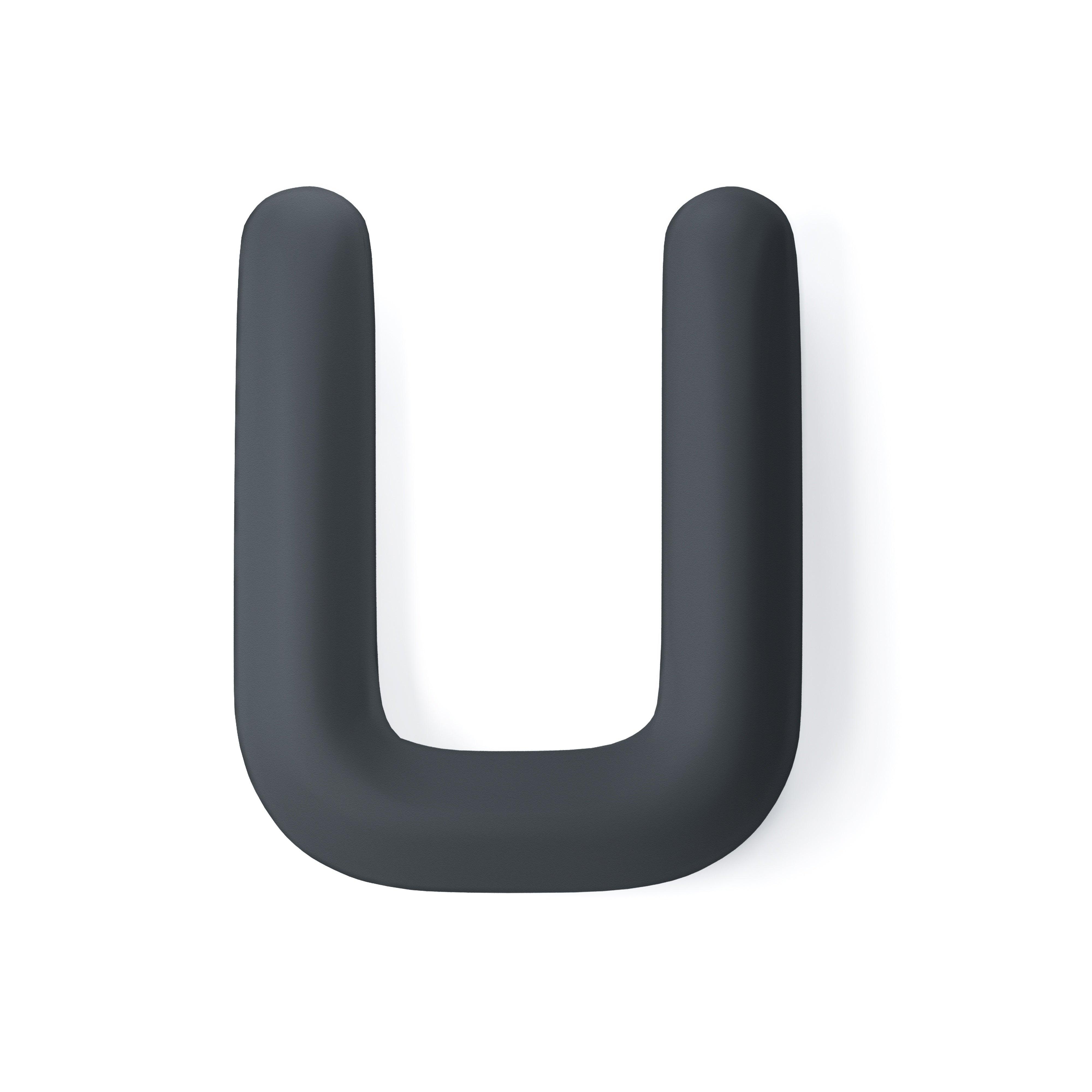 Dekoracja litera alfabetu FIDU grafitowy szary mat Zieta Studio U Eye on Design