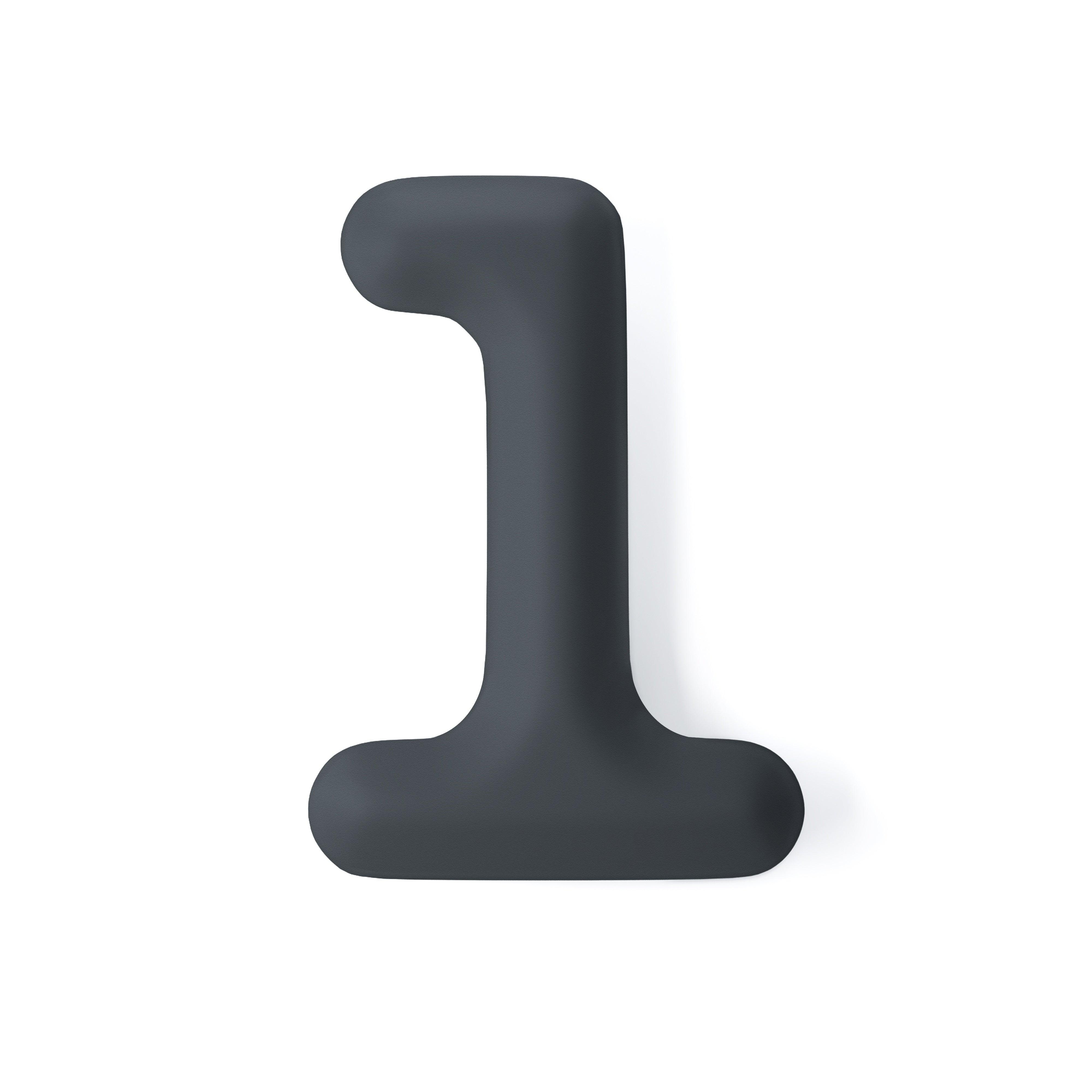 Dekoracja litera alfabetu FIDU grafitowy szary mat Zieta Studio 1 Eye on Design