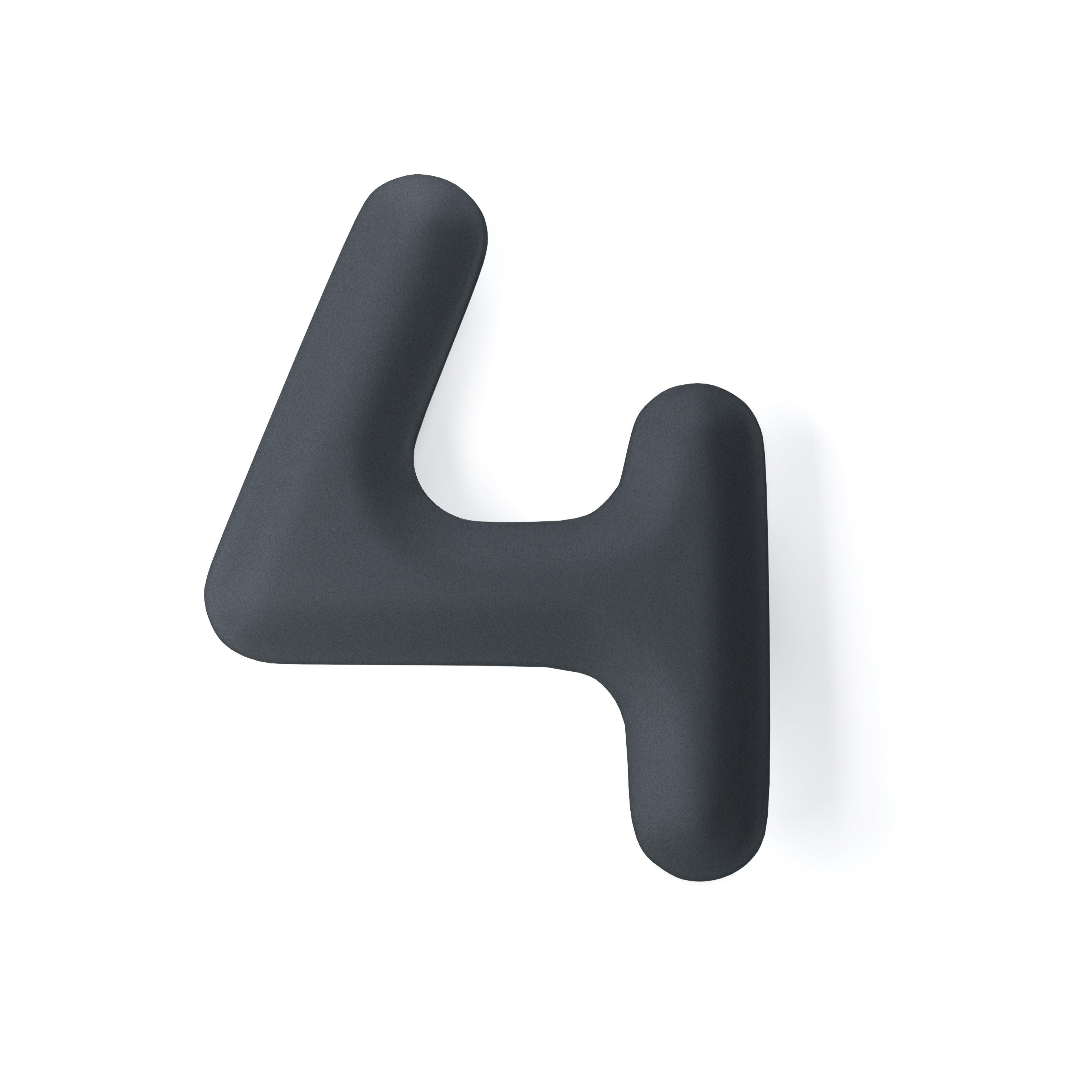 Dekoracja litera alfabetu FIDU grafitowy szary mat Zieta Studio 4 Eye on Design