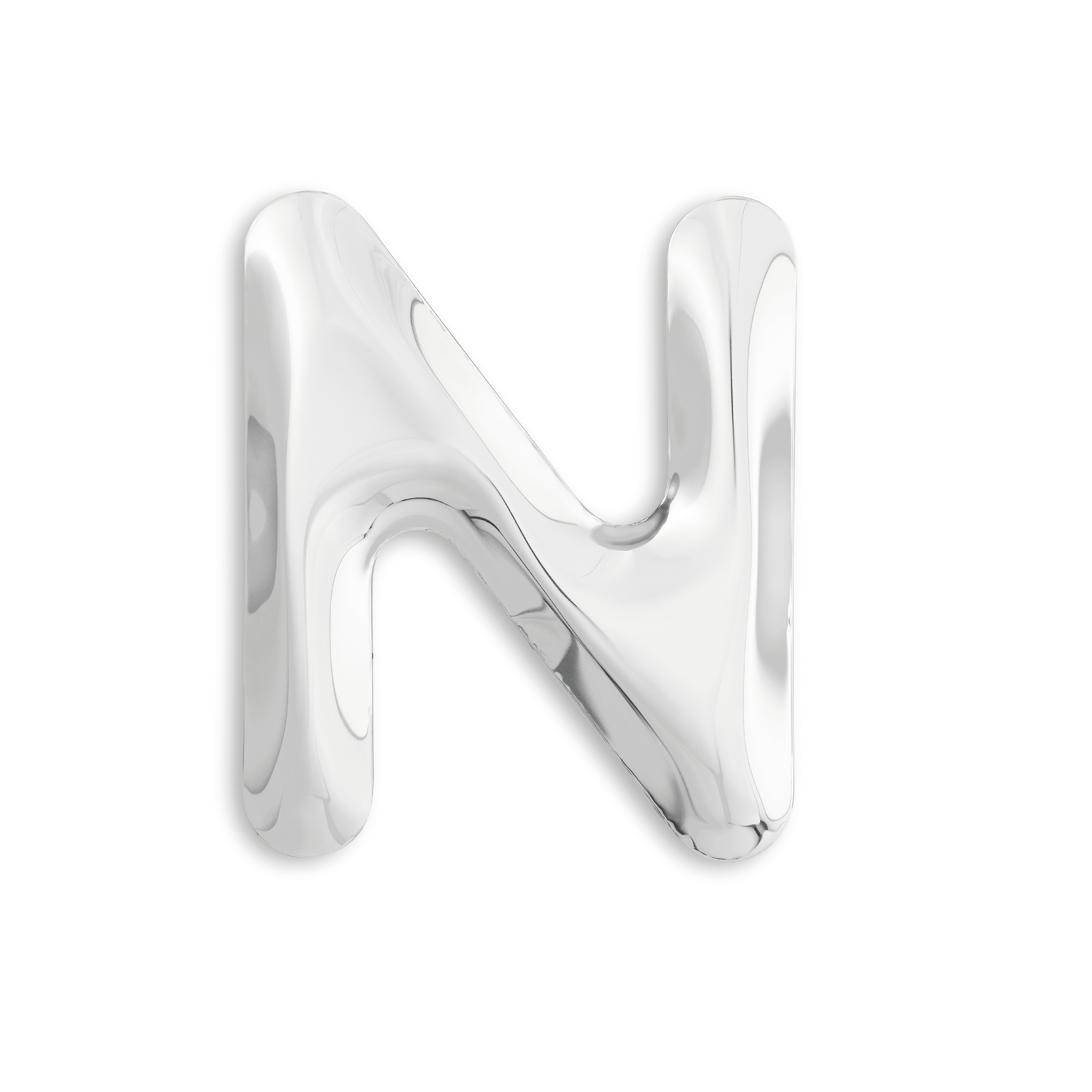 Dekoracja litera alfabetu FIDU inox Zieta Studio N Eye on Design