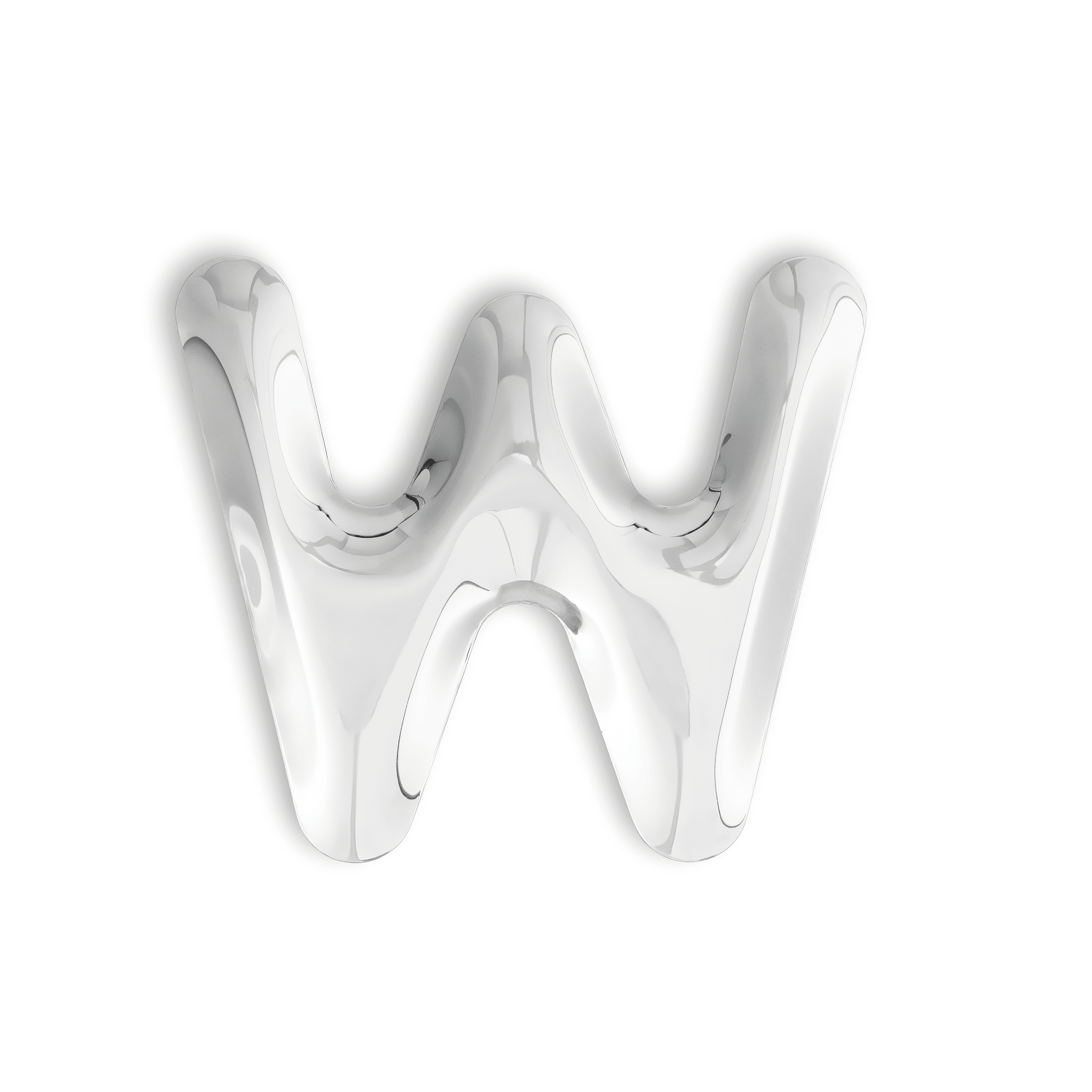 Dekoracja litera alfabetu FIDU inox Zieta Studio W Eye on Design