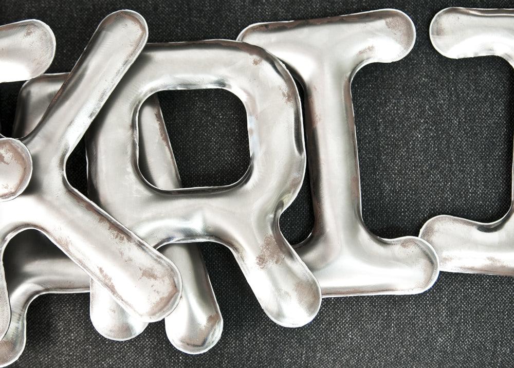 Dekoracja litera alfabetu FIDU inox Zieta Studio Eye on Design