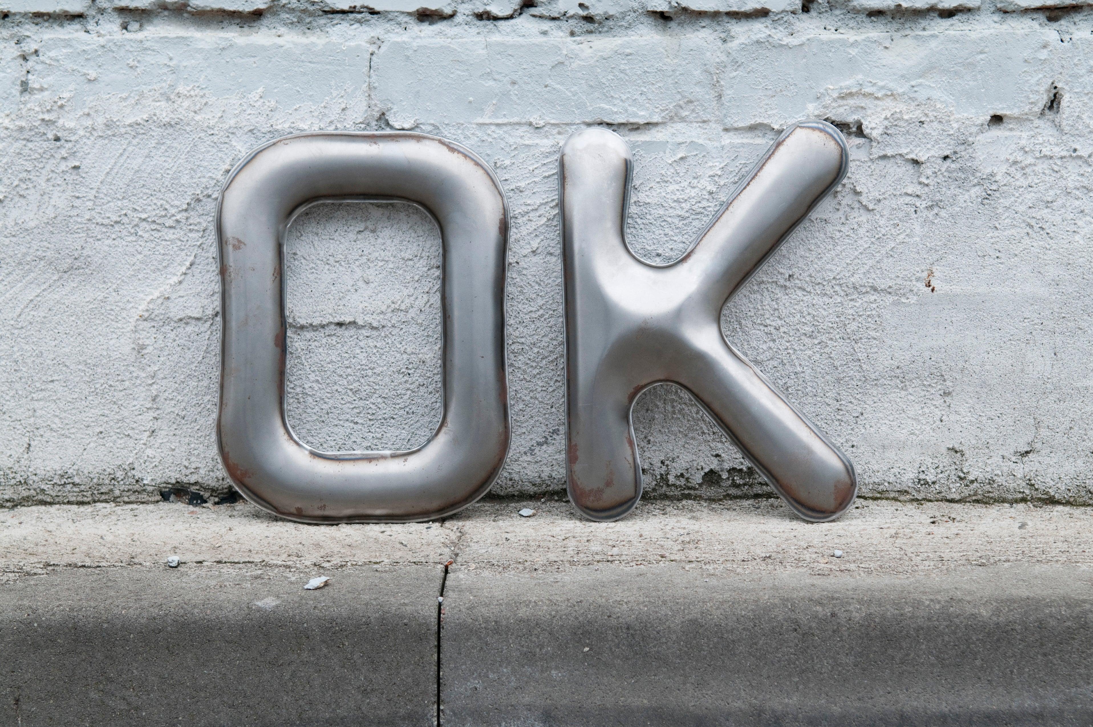 Dekoracja litera alfabetu FIDU inox Zieta Studio Eye on Design