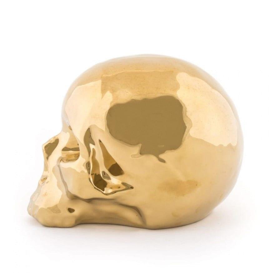 Dekoracja MEMORABILIA MY SKULL złoty Seletti Eye on Design