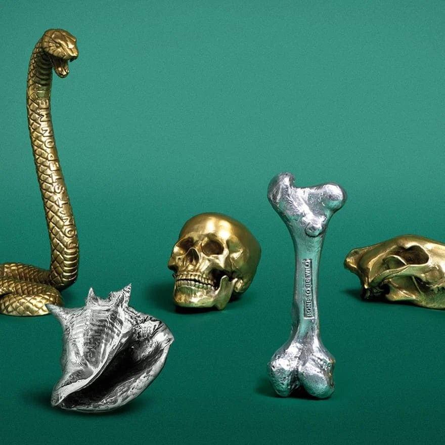 Dekoracja WUNDERKAMMER SKULL złoty Seletti Eye on Design