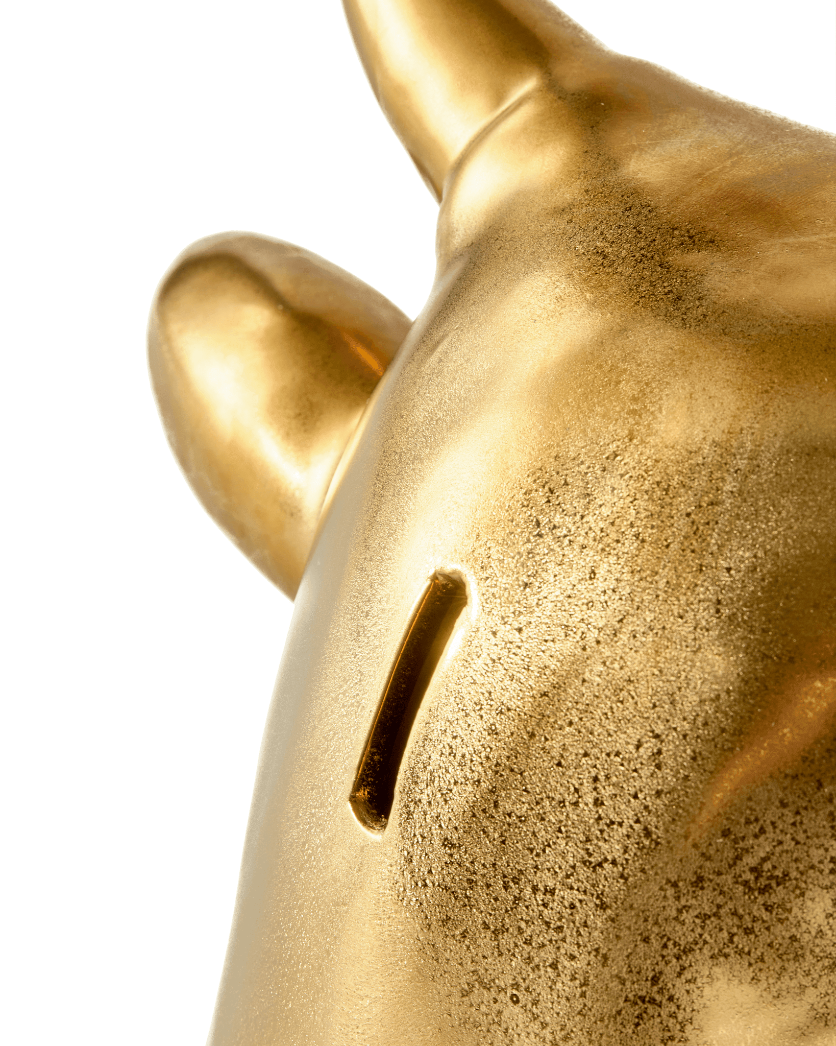 Dekoracyjna skarbonka DON'T EAT ME, SAVE ME - COW złoty Pols Potten Eye on Design