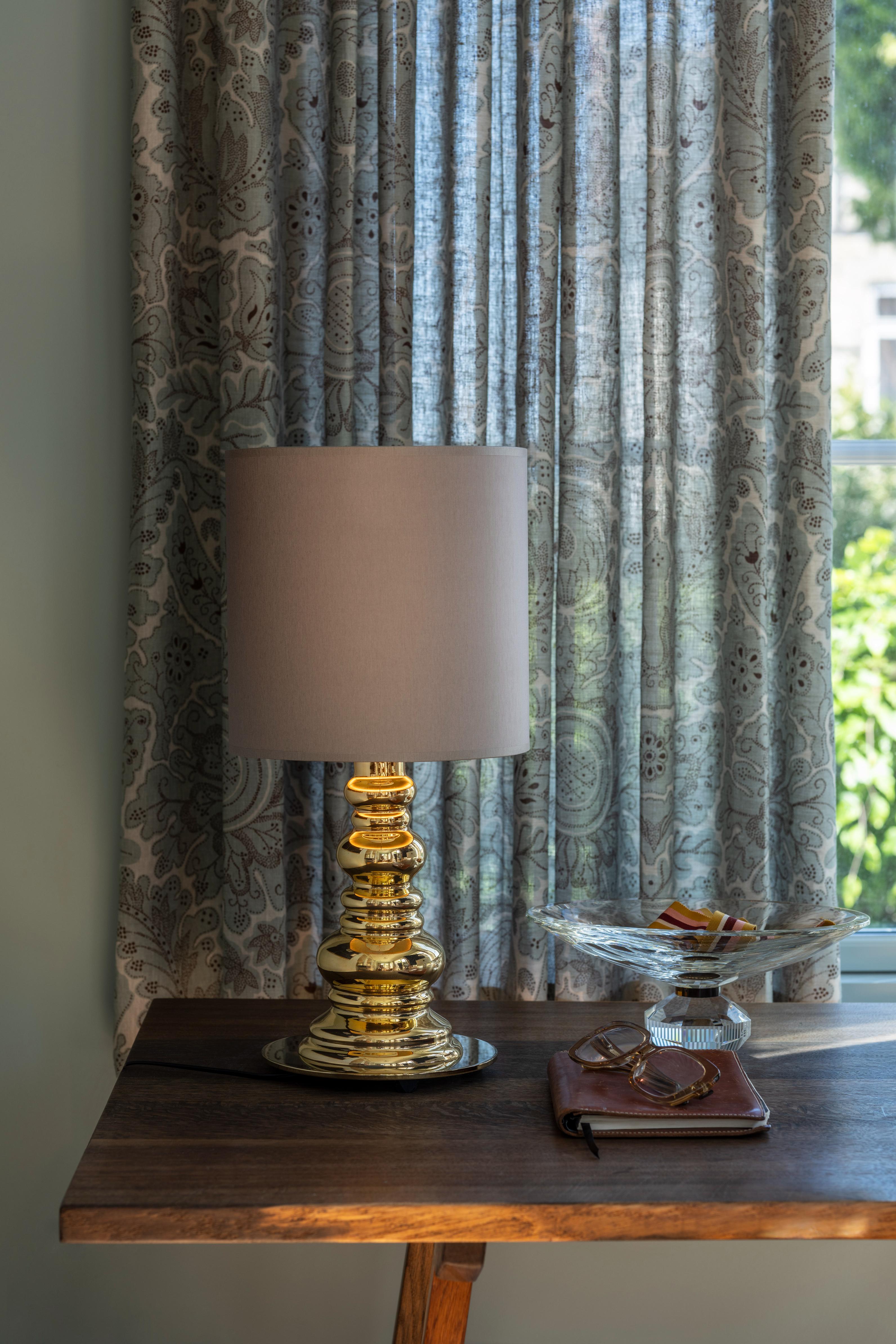 Tafellamp PUNK DELUXE grijs met gouden voet