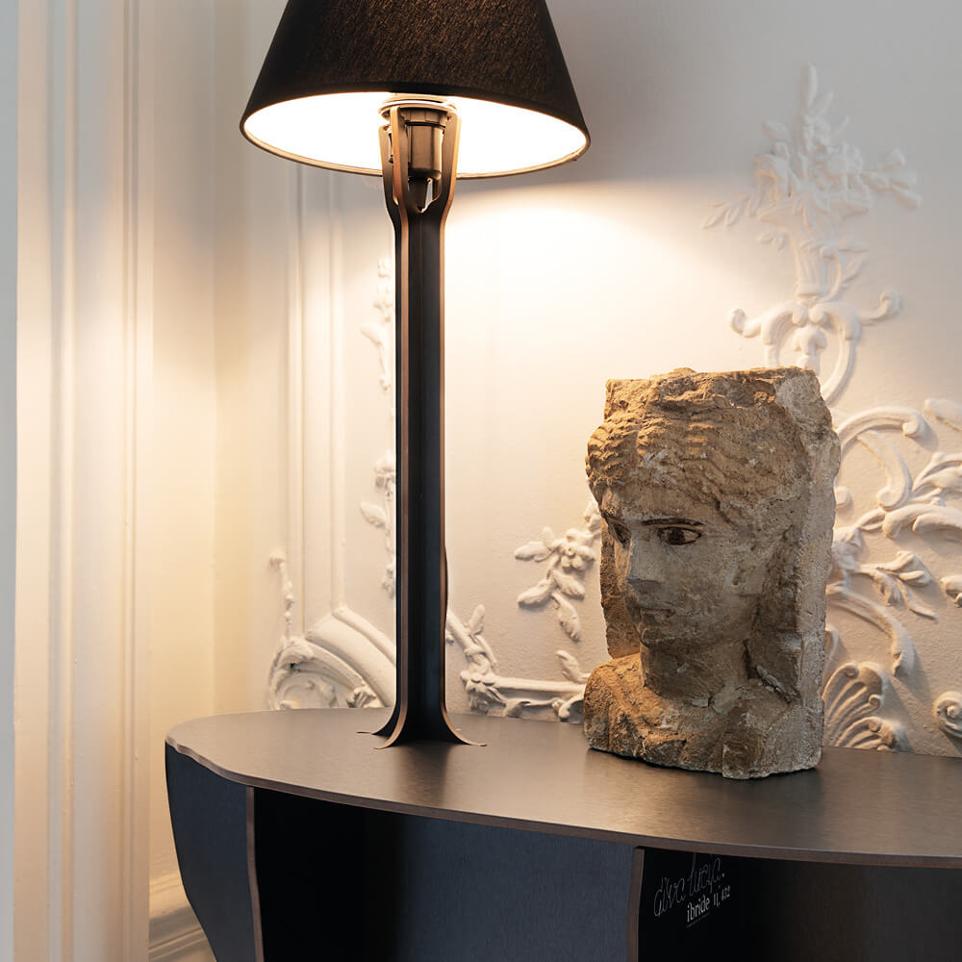 Console met lamp DIVA LUCIA zwart