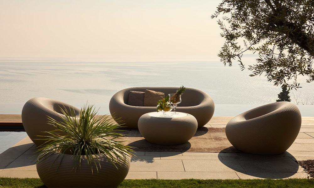 NAMI outdoor sofa warm gray