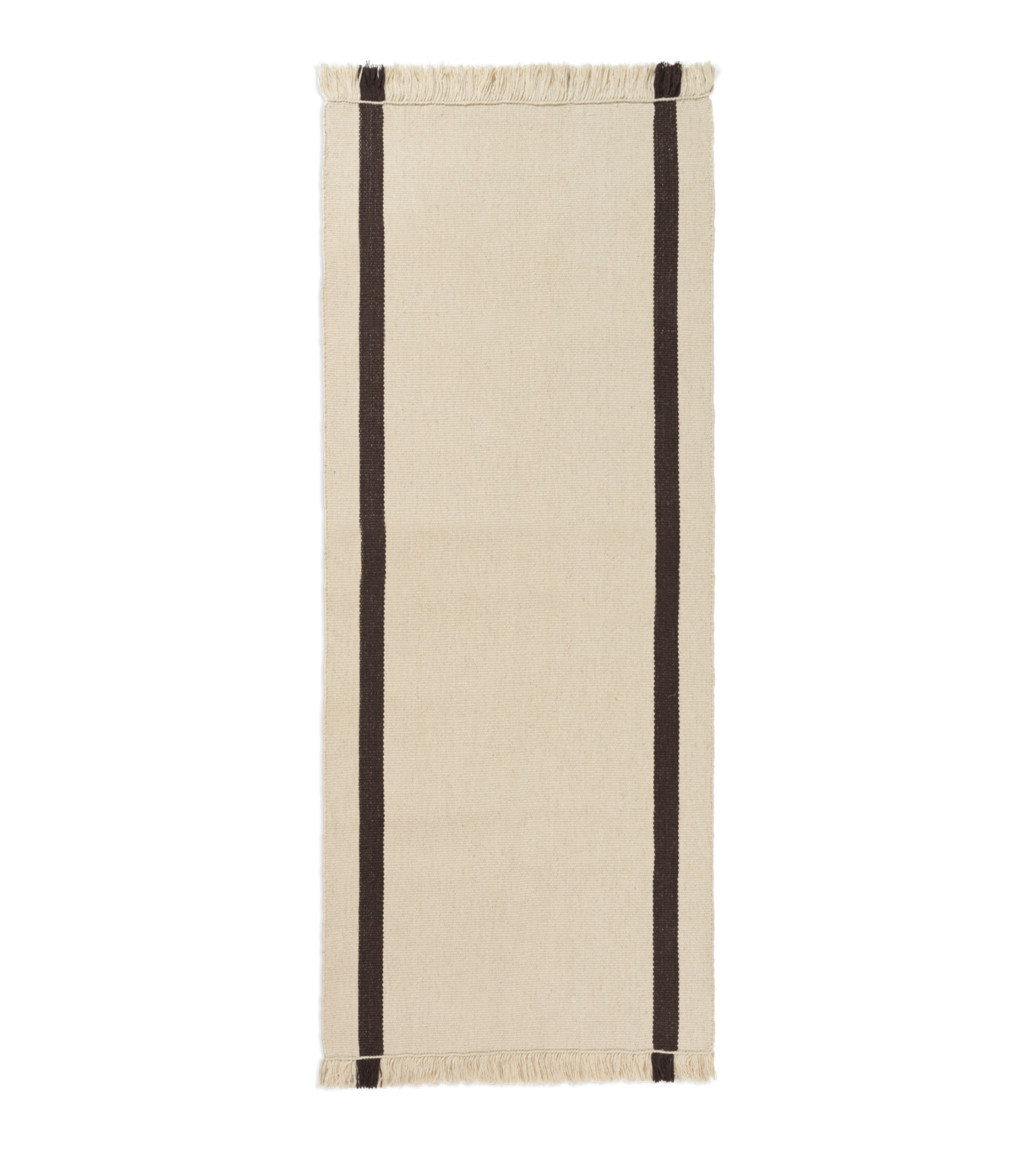 CALM KELIM cream runner with brown