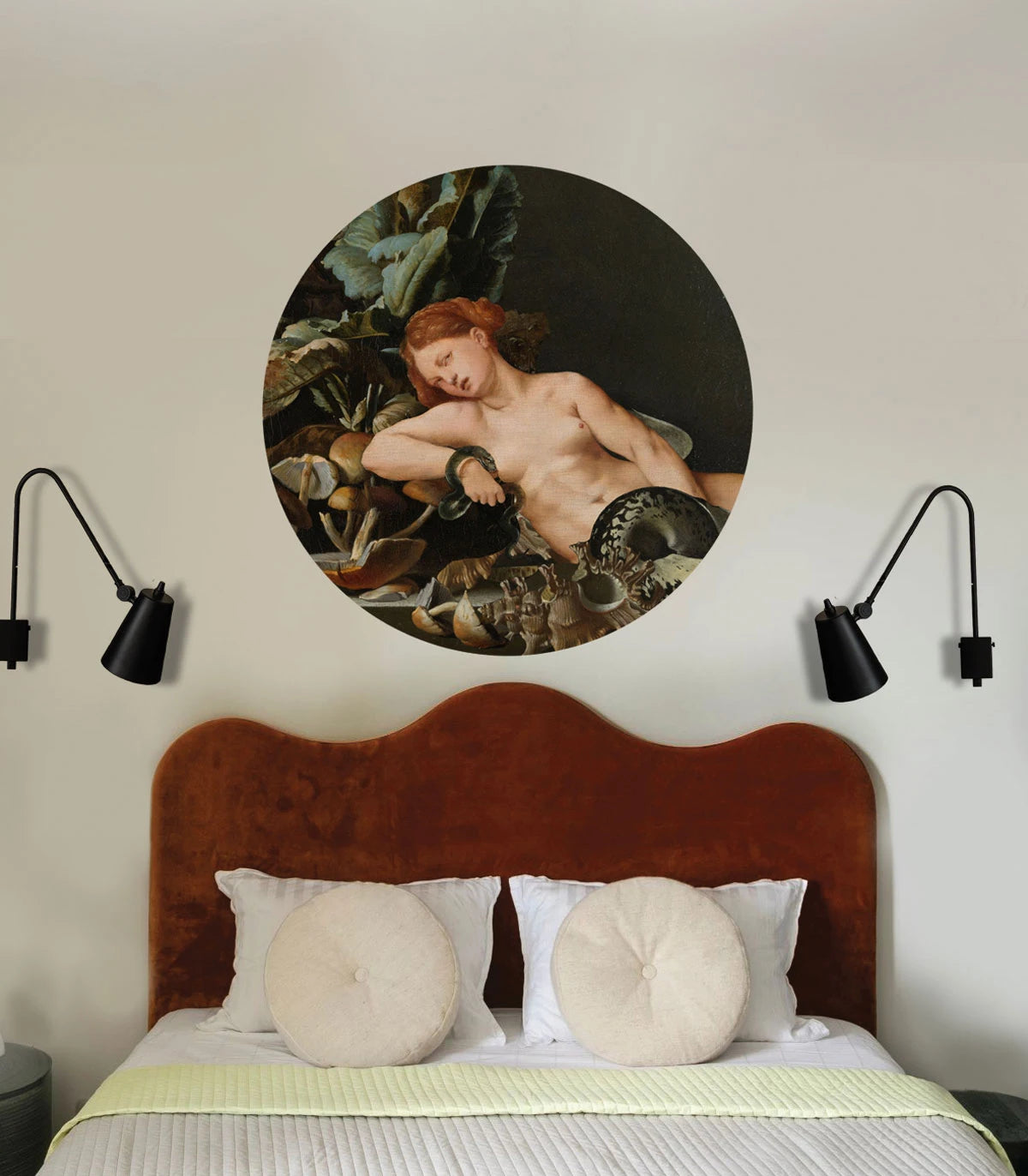 Circle-shaped mural DOTS - CLEOPATRA black