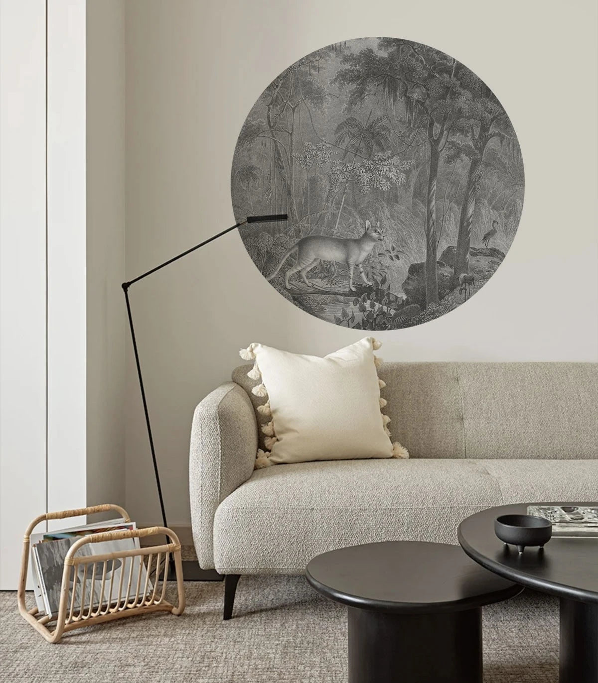 Wandlamp DOTS LIGHTING - JUNGLE CAT grijs