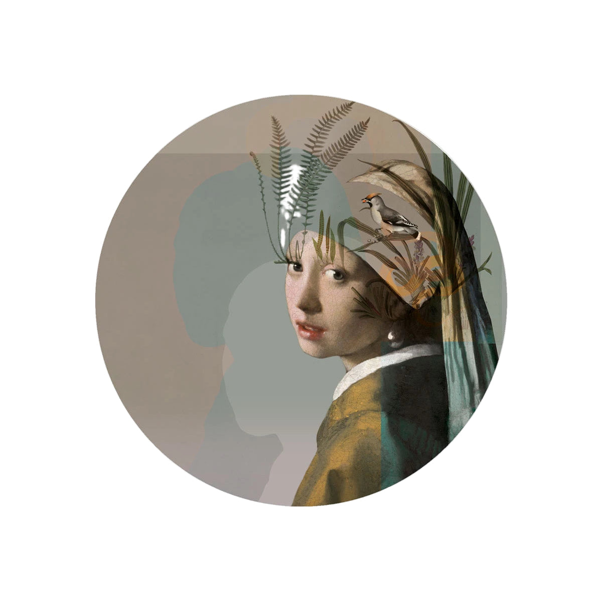 Wandlamp DOTS LIGHTING - NATUURMEISJE MET DE PAREL beige met groen